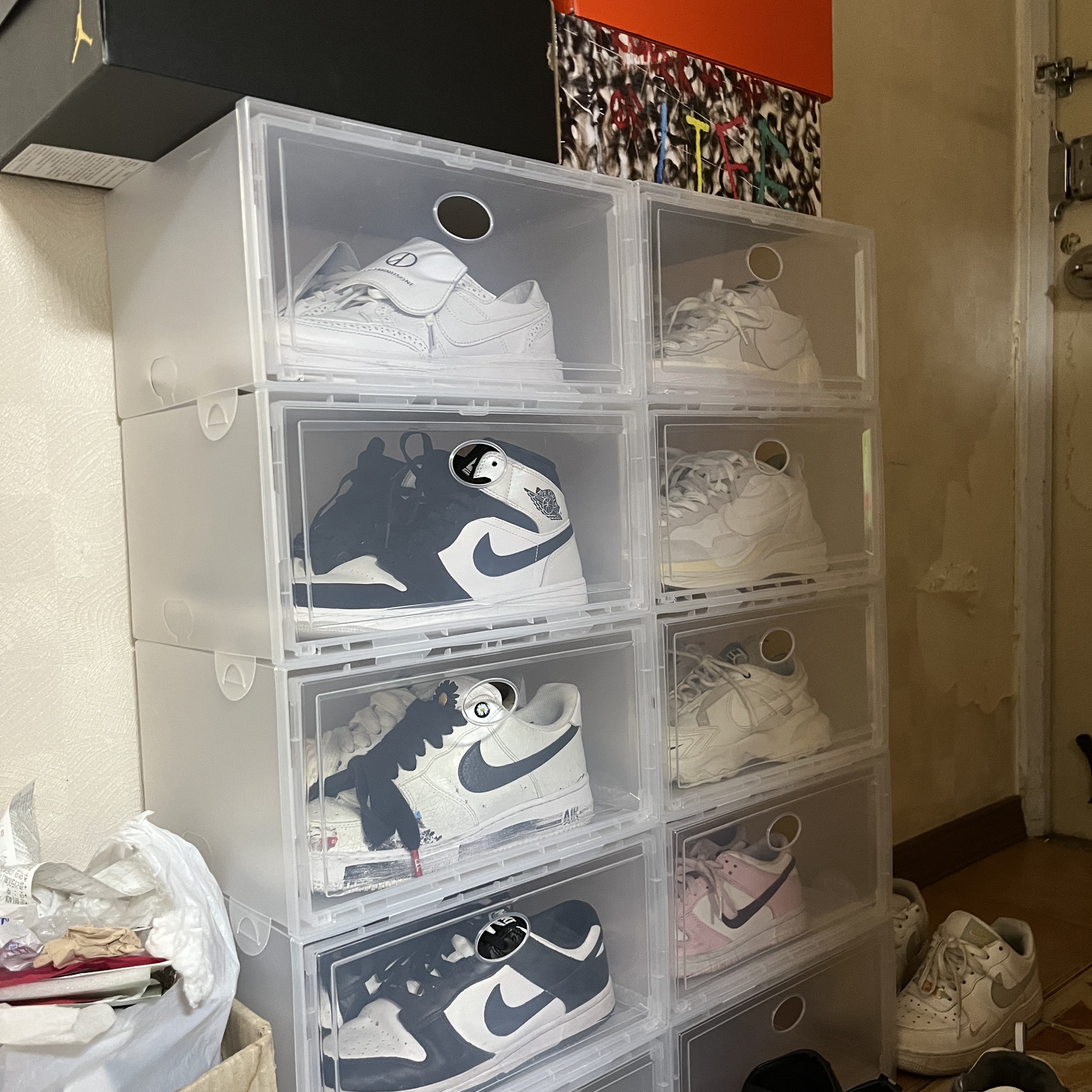 Nike x Peaceminusone Kwondo1 White, Jordan 1 Mid SE Diamond 착용 스타일