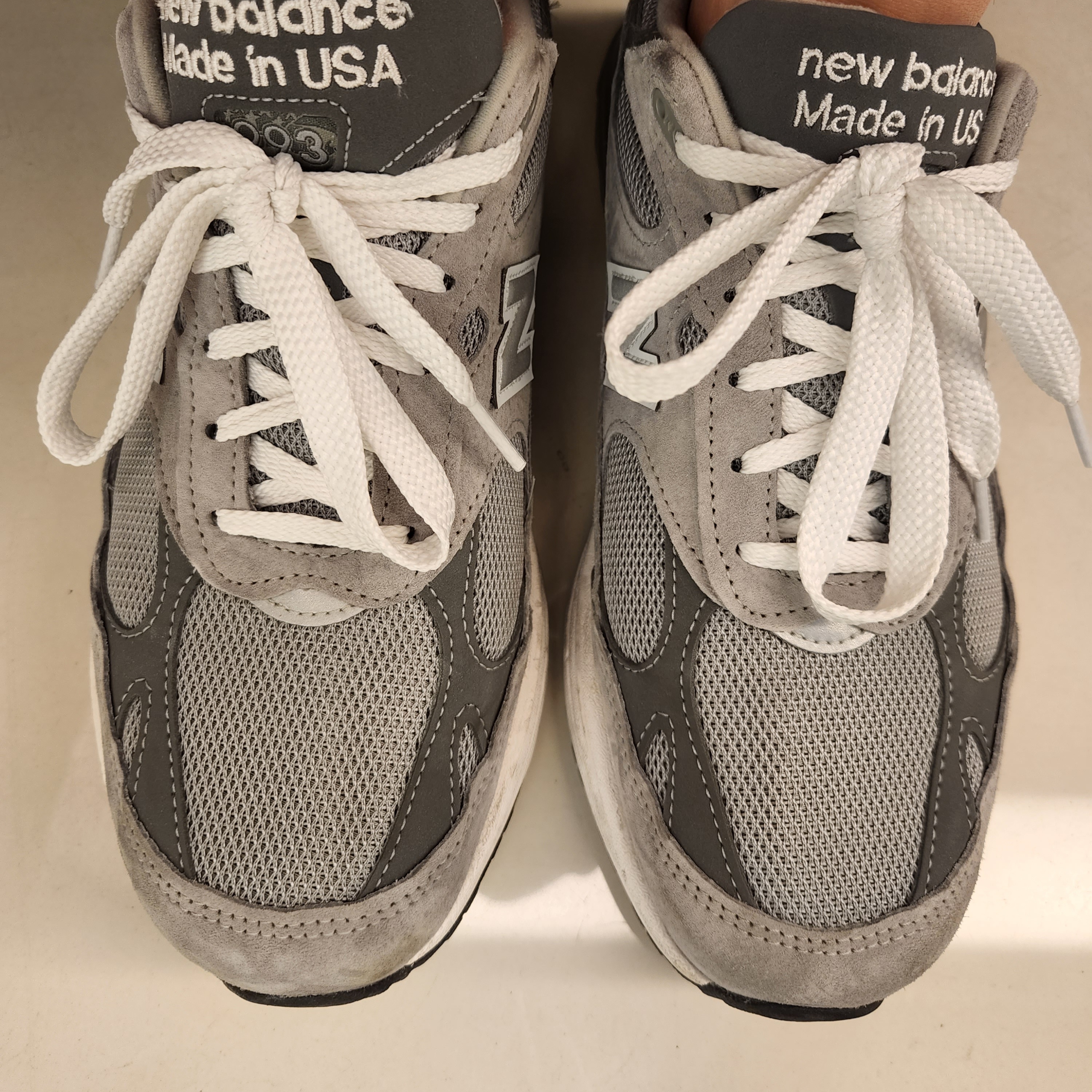 New Balance 993 Made in USA Grey - 2E Wide 착용 스타일