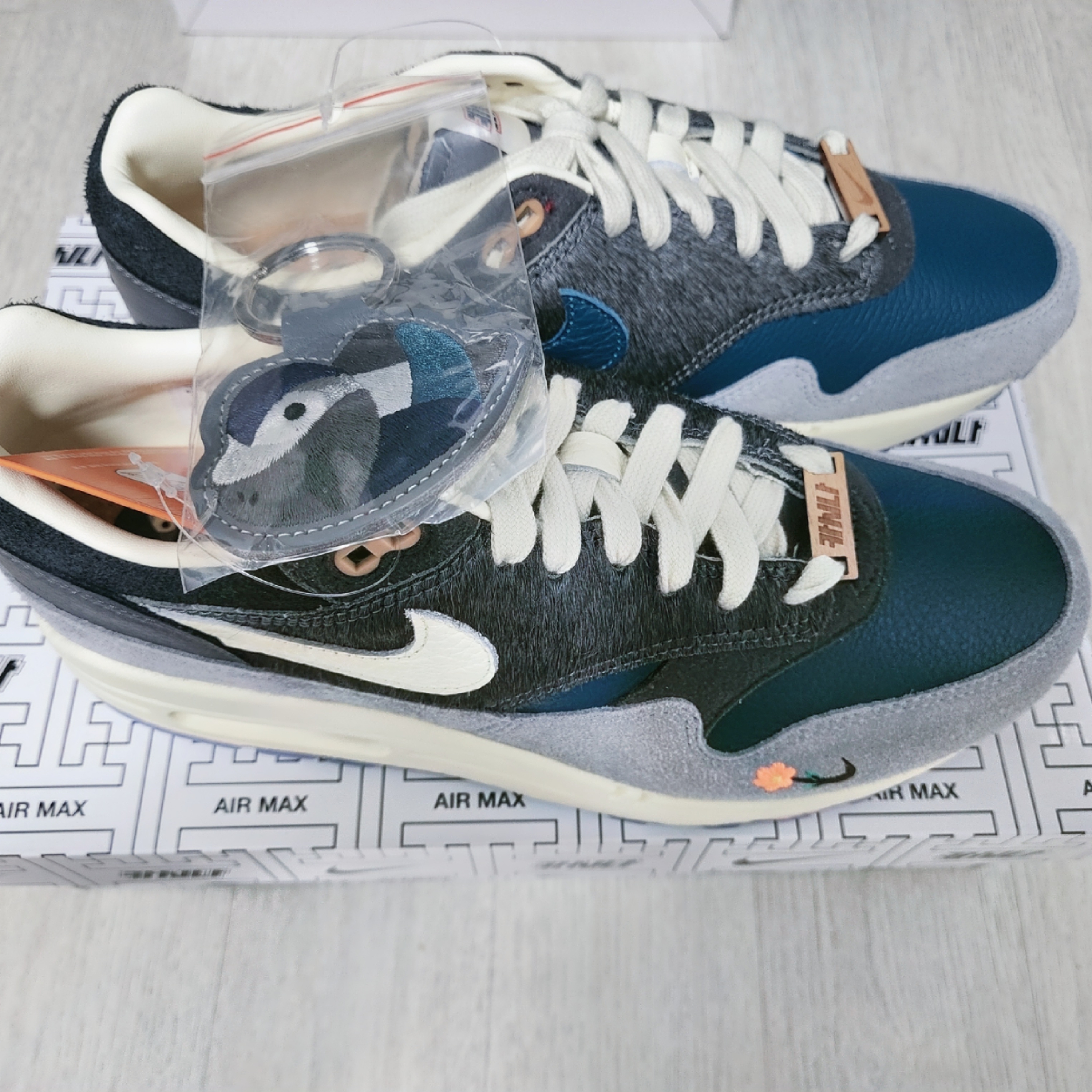 Nike x Kasina Air Max 1 SP Won-Ang Particle Grey 착용 스타일 - 1