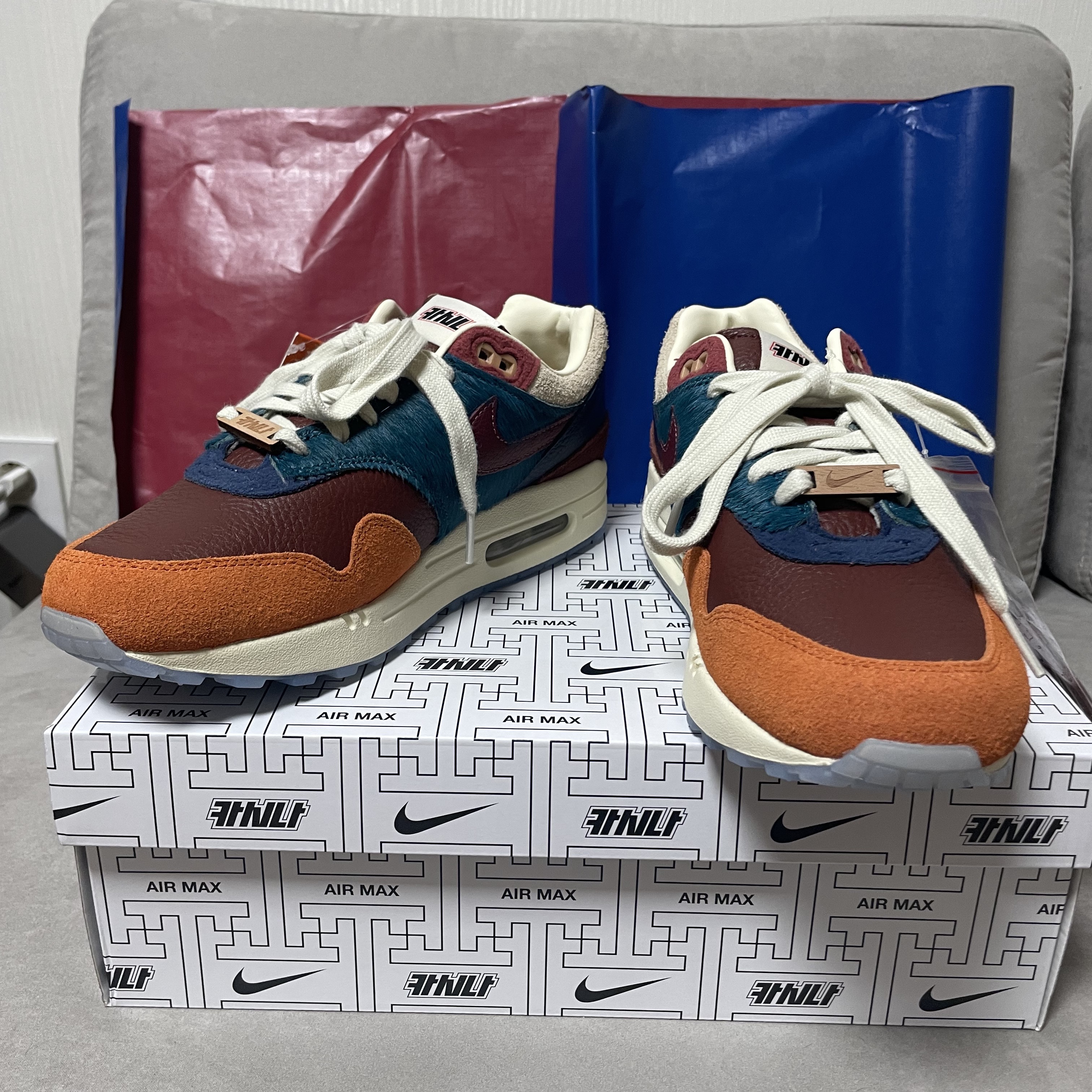 Nike x Kasina Air Max 1 SP Won-Ang Orange 착용 스타일 - 3