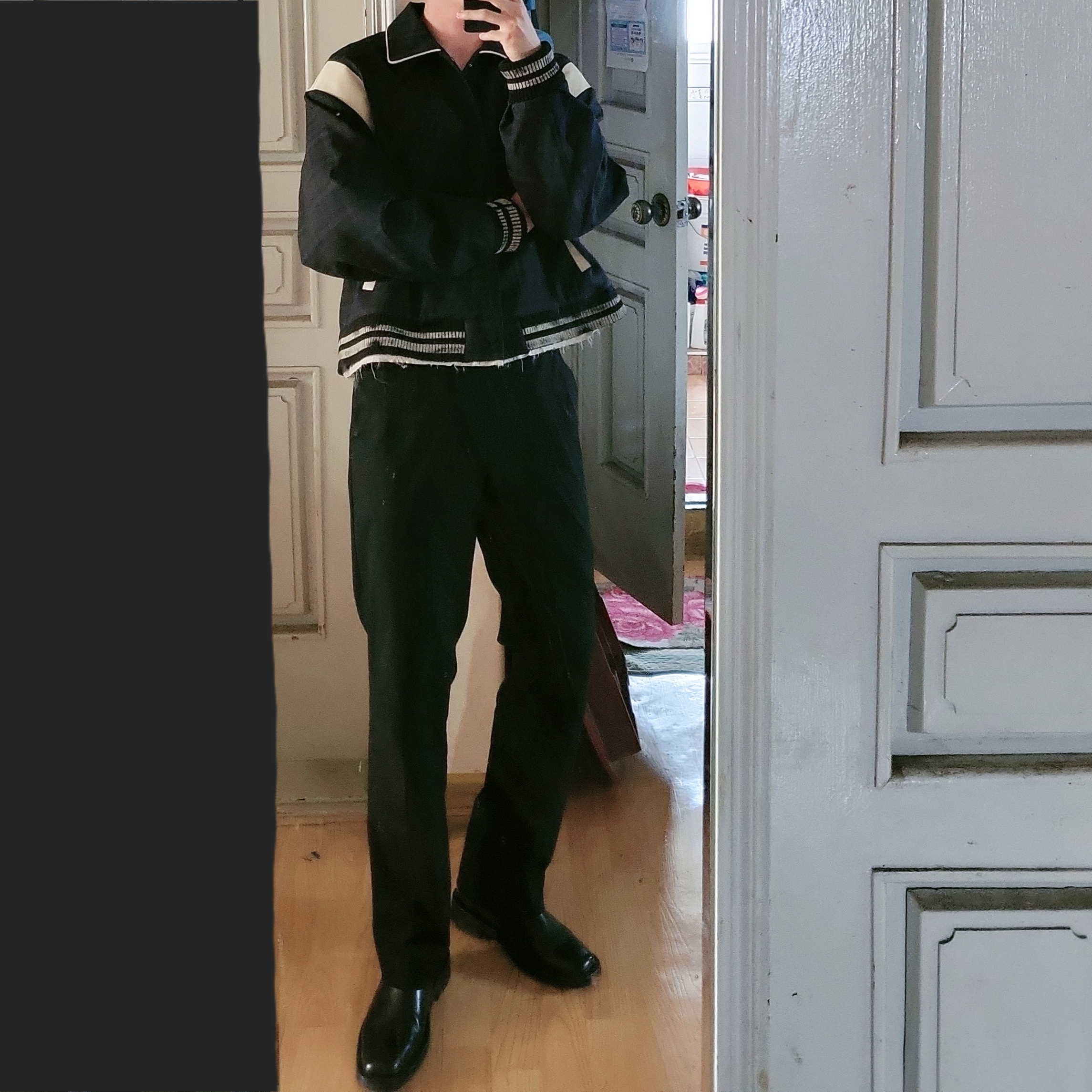 Ader Error Tedd Jacket Noir 착용 스타일