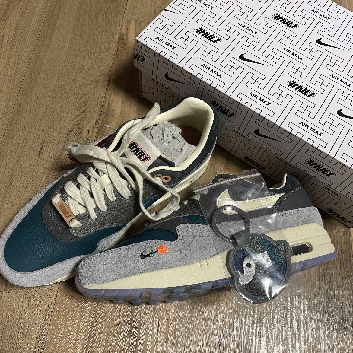 Nike x Kasina Air Max 1 SP Won-Ang Particle Grey 착용 스타일