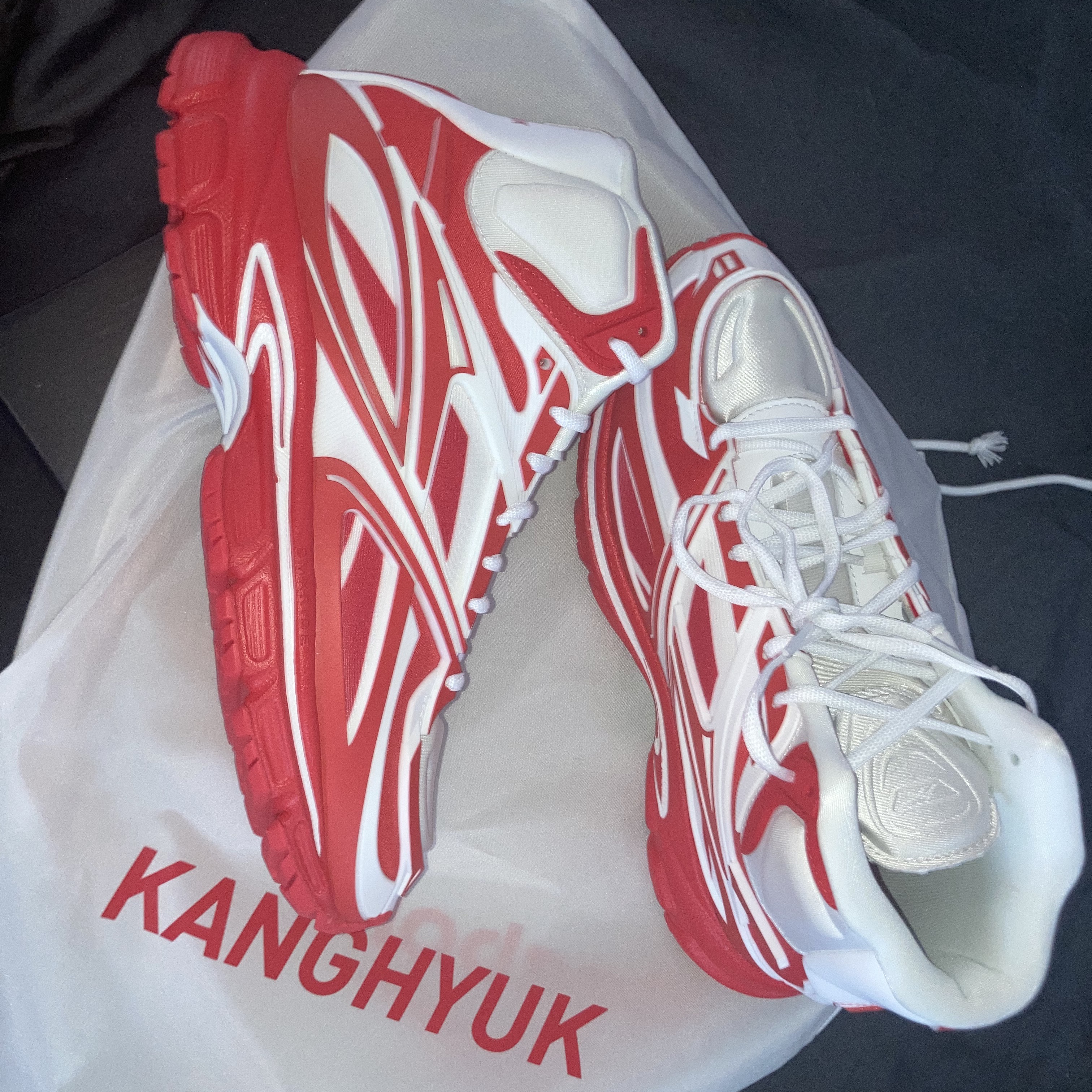 Reebok x Kanghyuk Premier Road Modern Mid White Red 착용 스타일