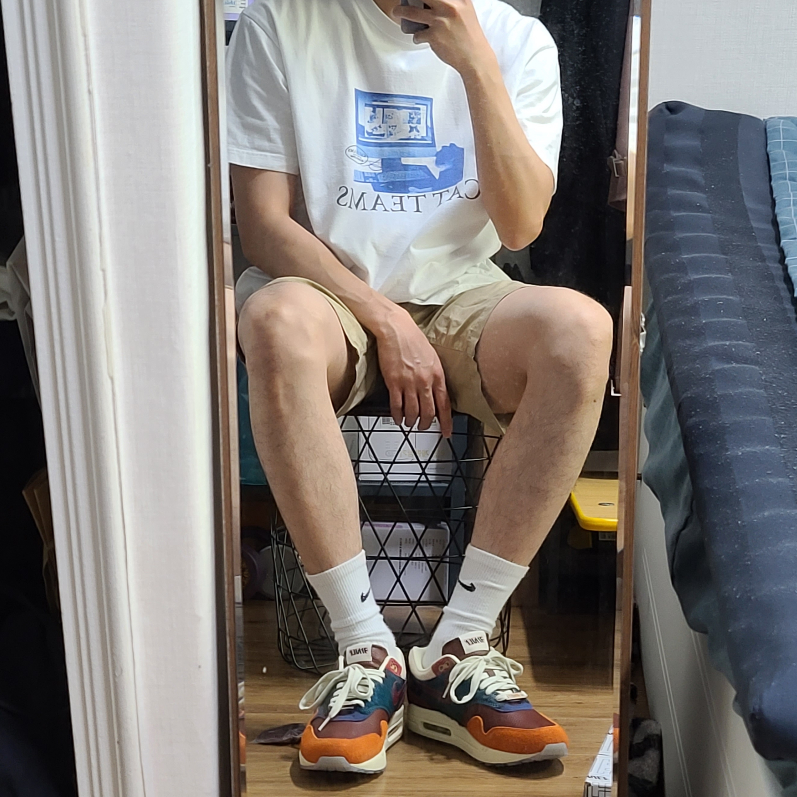 Nike x Kasina Air Max 1 SP Won-Ang Orange 착용 스타일 - 3