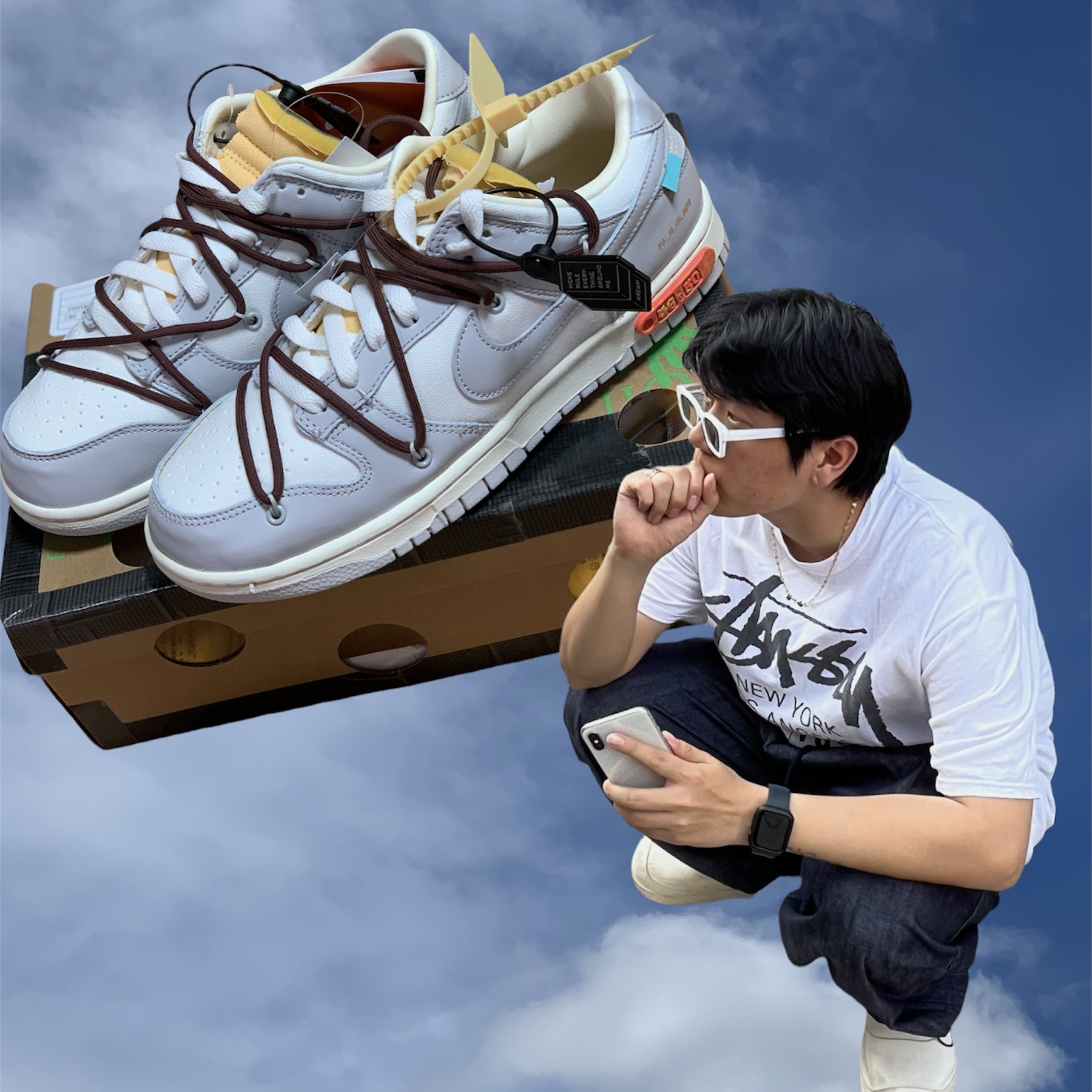 Nike x Off-White Dunk Low The 50 - Lot 46 착용 스타일