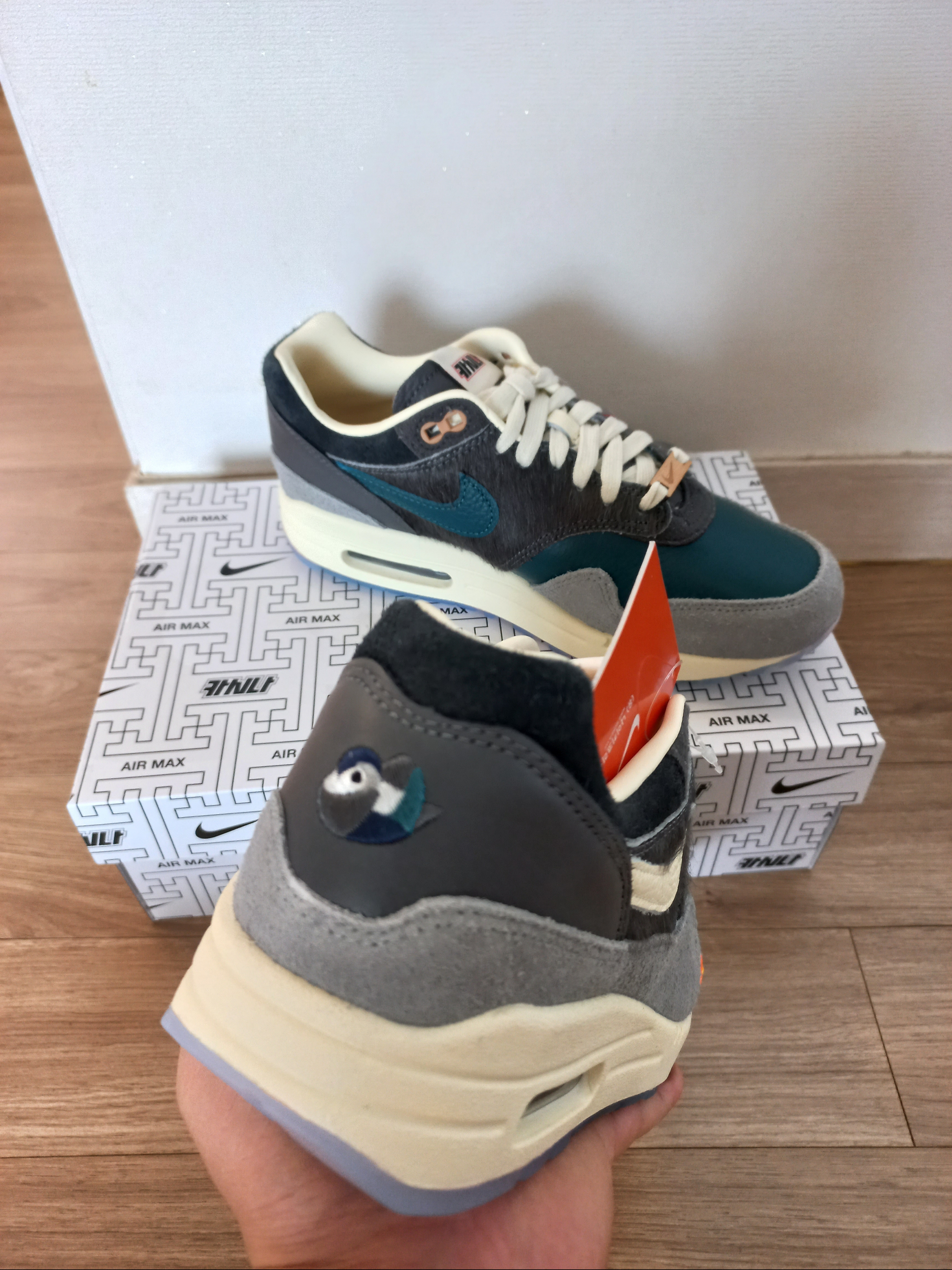 Nike x Kasina Air Max 1 SP Won-Ang Particle Grey 착용 스타일 - 2