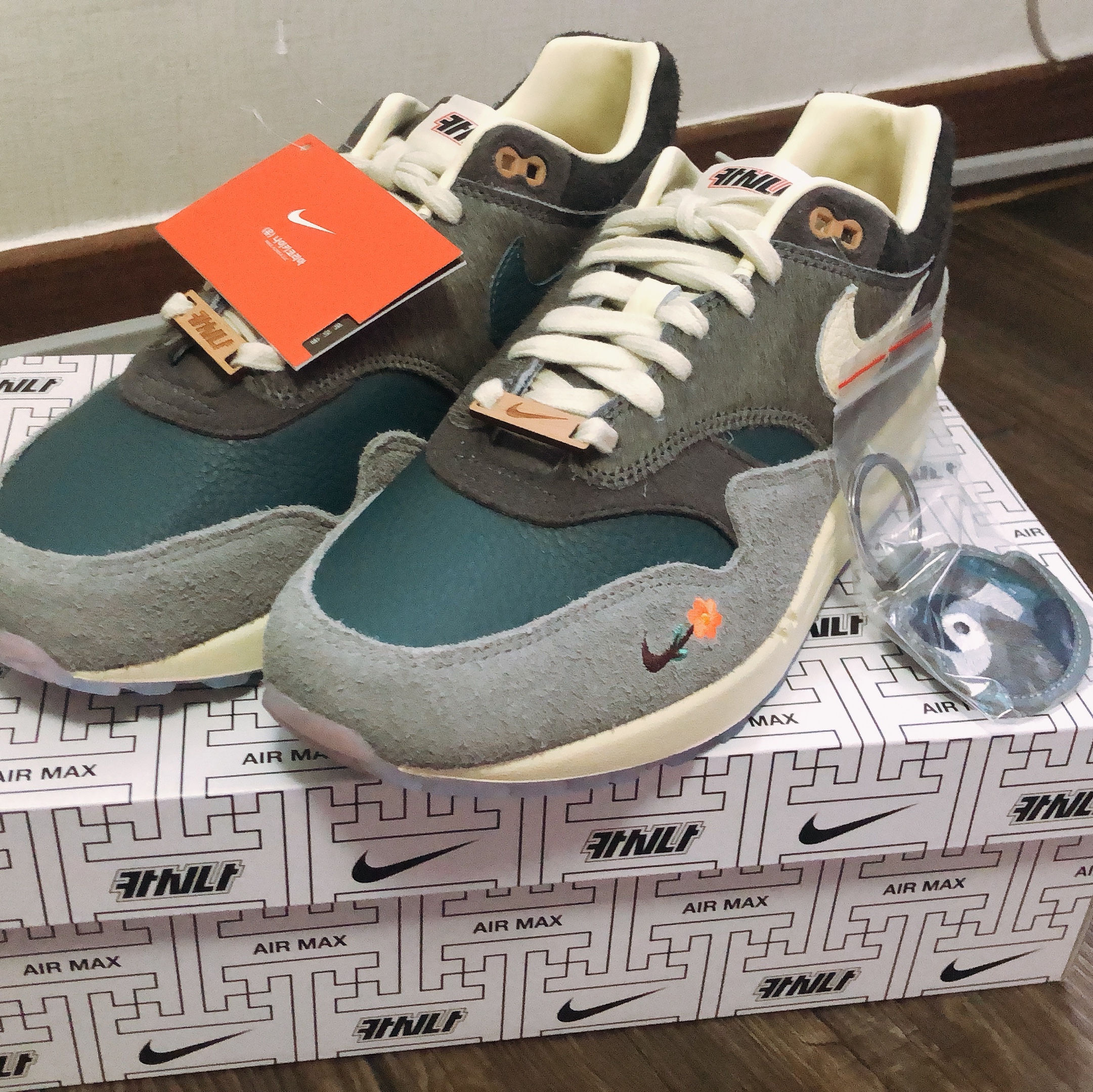 Nike x Kasina Air Max 1 SP Won-Ang Particle Grey 착용 스타일 - 3