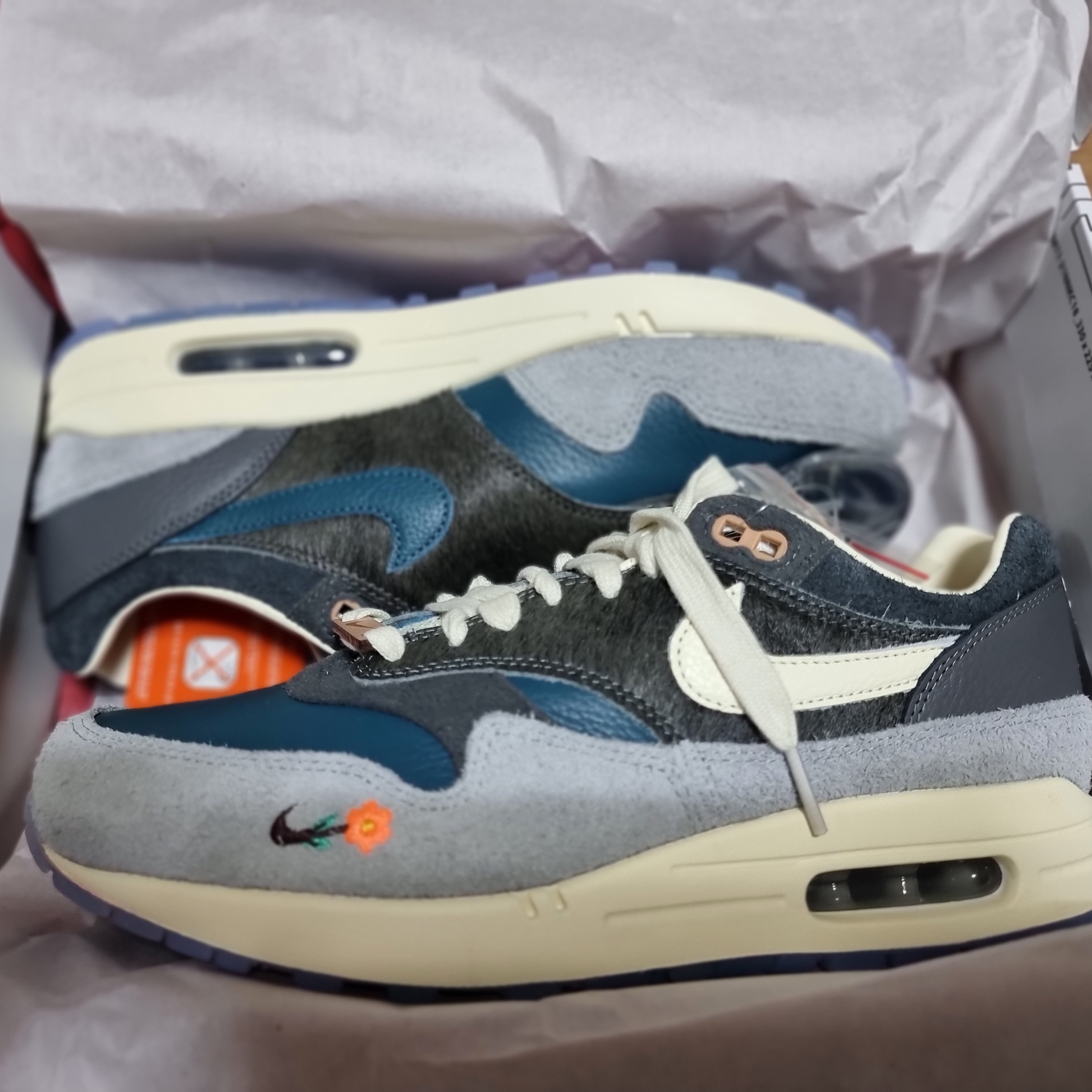 Nike x Kasina Air Max 1 SP Won-Ang Particle Grey 착용 스타일 - 3