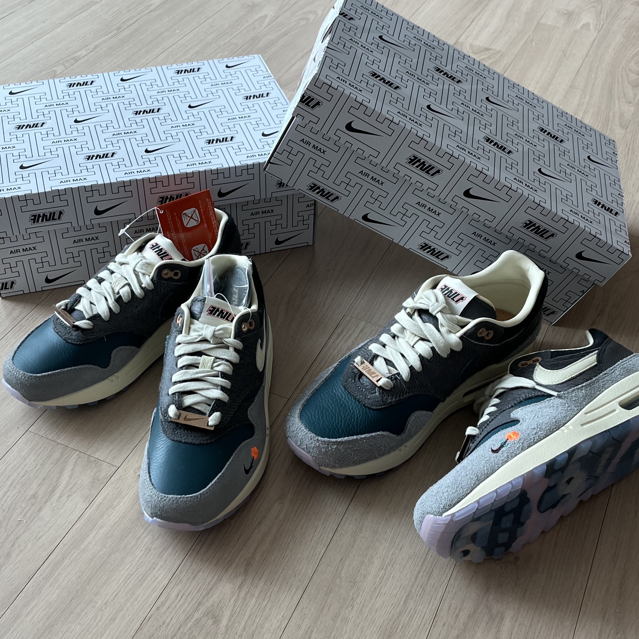 Nike x Kasina Air Max 1 SP Won-Ang Particle Grey 착용 스타일 - 2