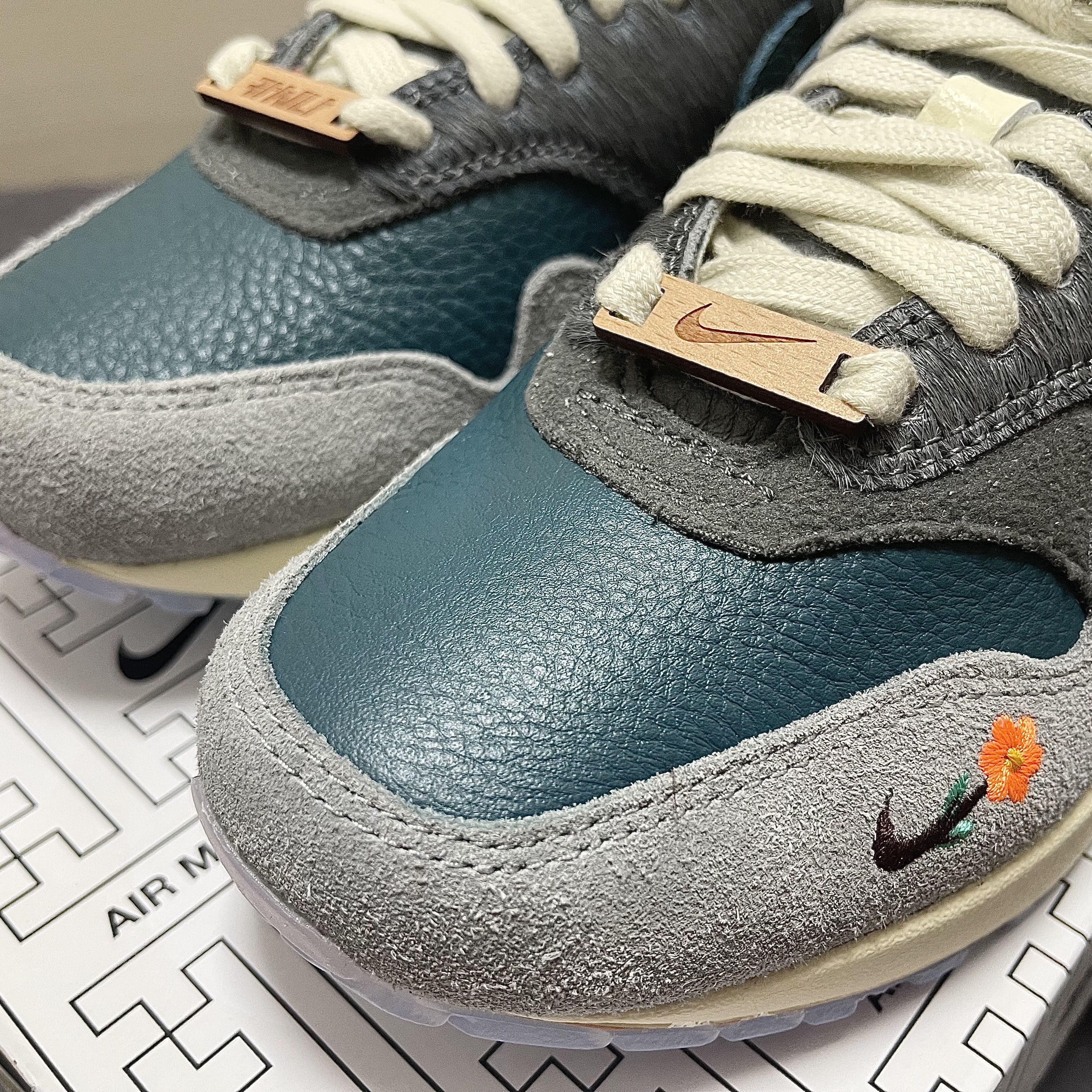 Nike x Kasina Air Max 1 SP Won-Ang Particle Grey 착용 스타일 - 3
