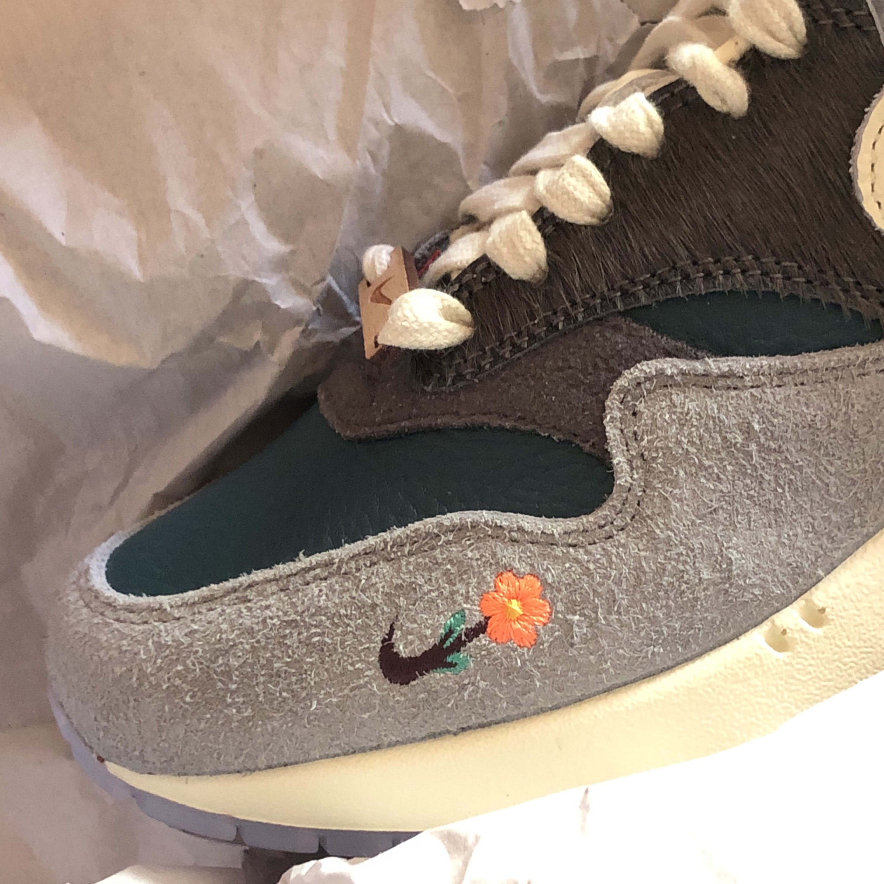 Nike x Kasina Air Max 1 SP Won-Ang Particle Grey 착용 스타일 - 1