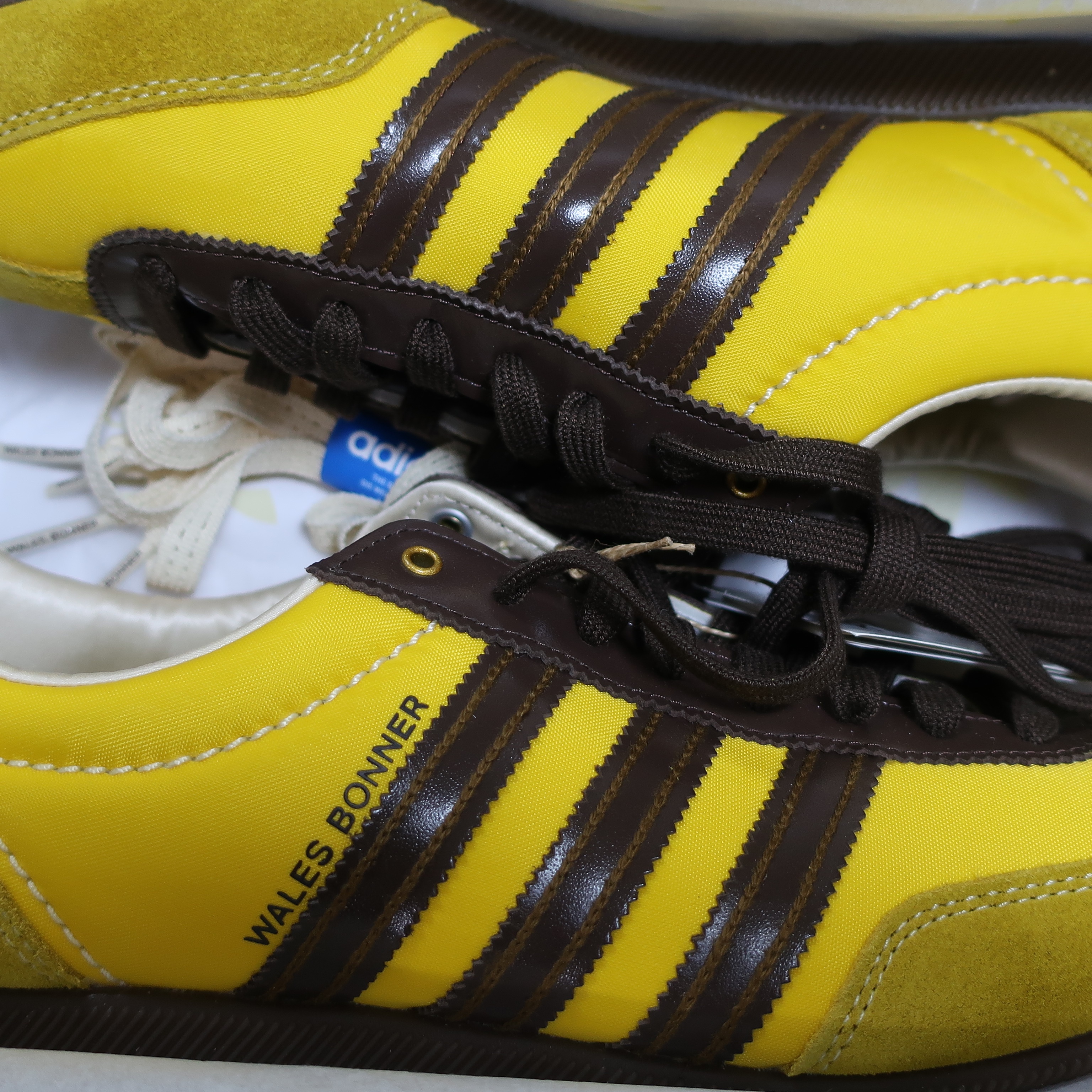 Adidas x Wales Bonner Japan Shoes Hazy Yellow Dark Brown 착용 스타일 - 1