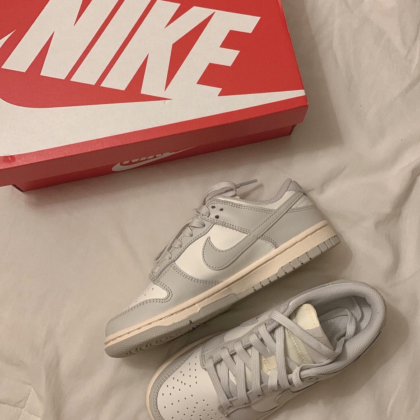 (W) Nike Dunk Low Light Bone 착용 스타일 - 2