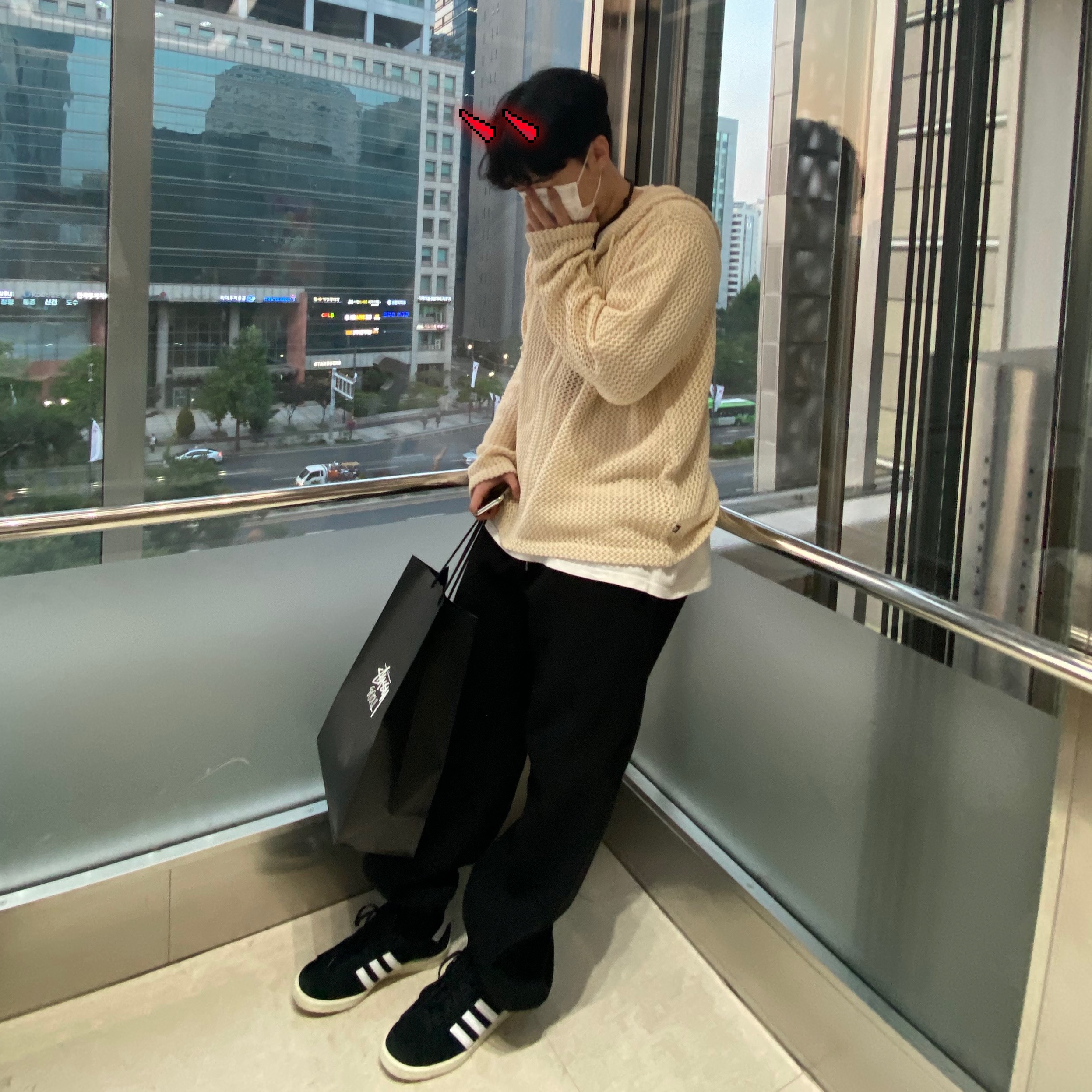Adidas Campus 80s Black White 착용 스타일