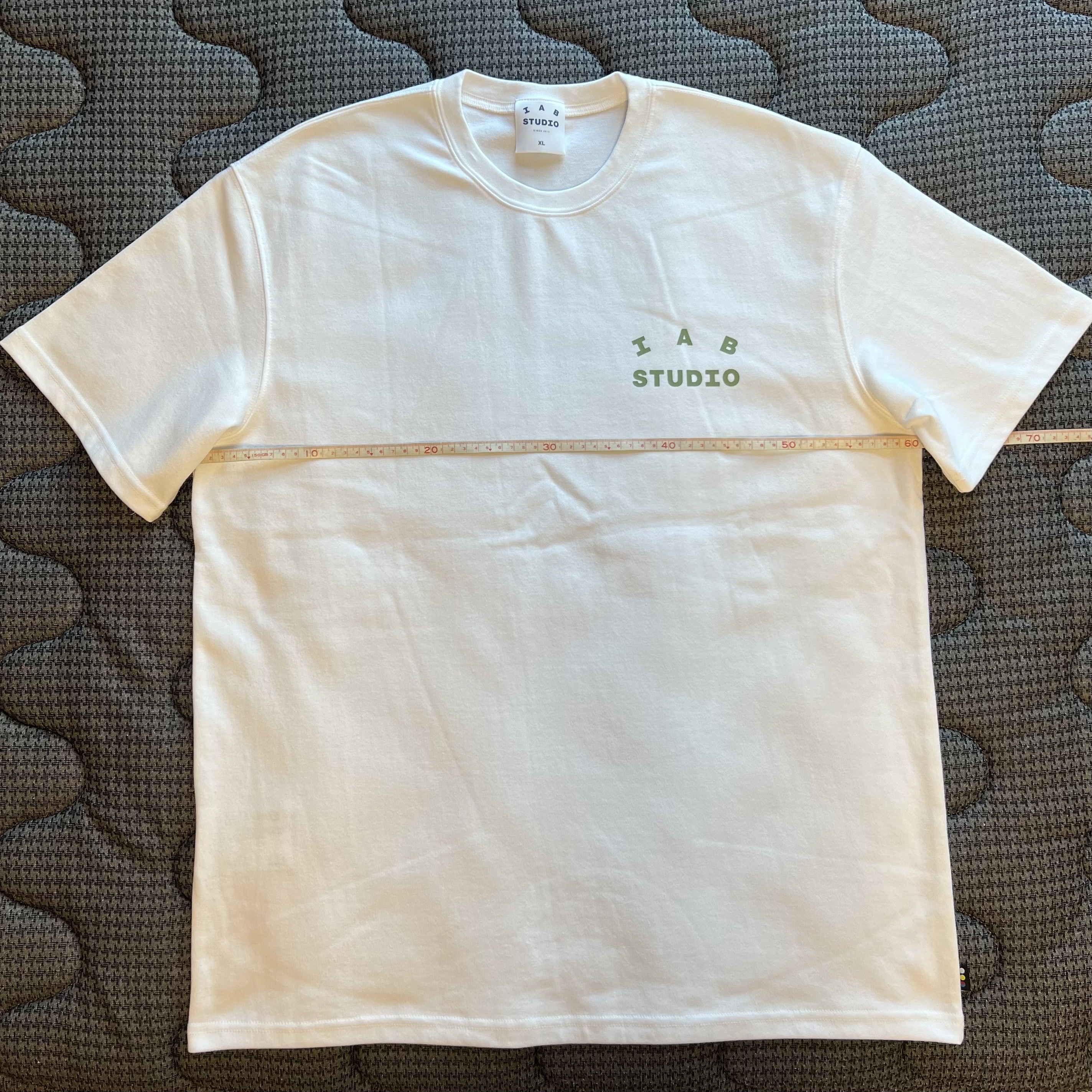 IAB Studio T-Shirt White Light Green 착용 스타일