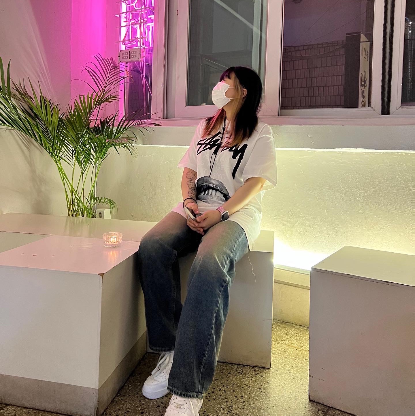 Stussy x Rick Owens 40 WT T-Shirt 착용 스타일 - 1