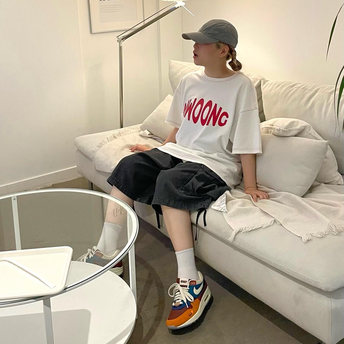 Nike x Kasina Air Max 1 SP Won-Ang Orange 착용 스타일 - 1