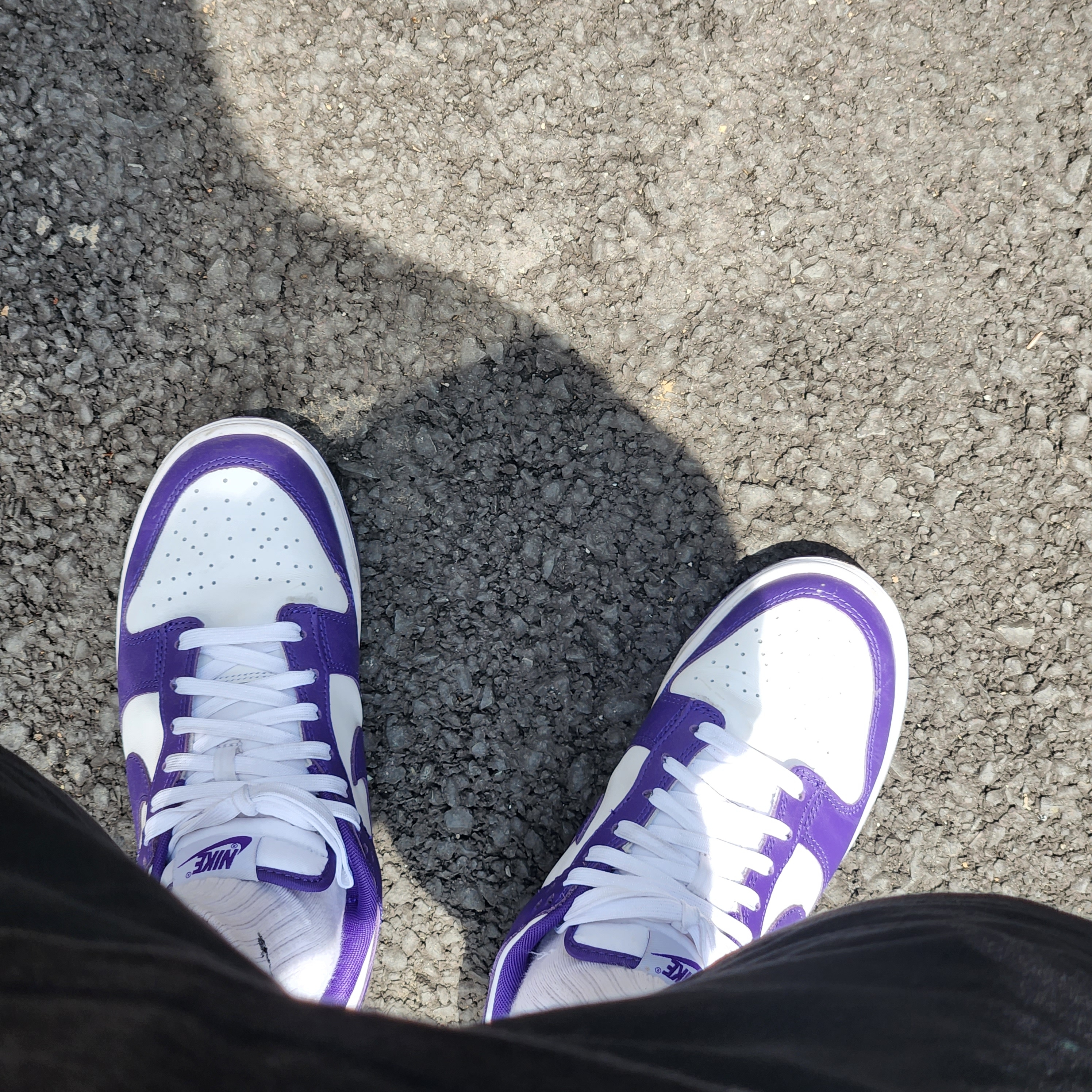 Nike Dunk Low Retro Championship Court Purple 착용 스타일