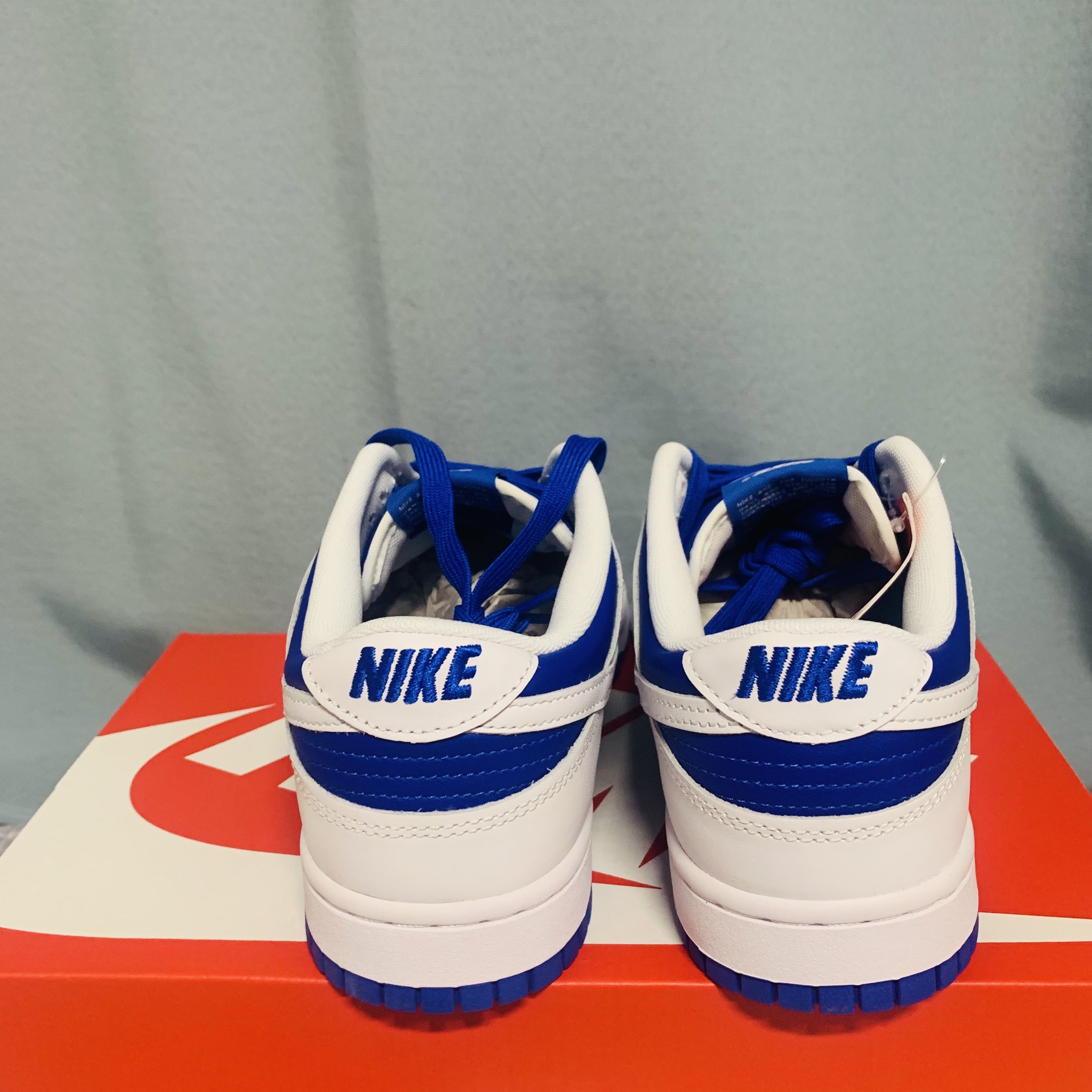 Nike Dunk Low Retro Racer Blue and White 착용 스타일 - 3