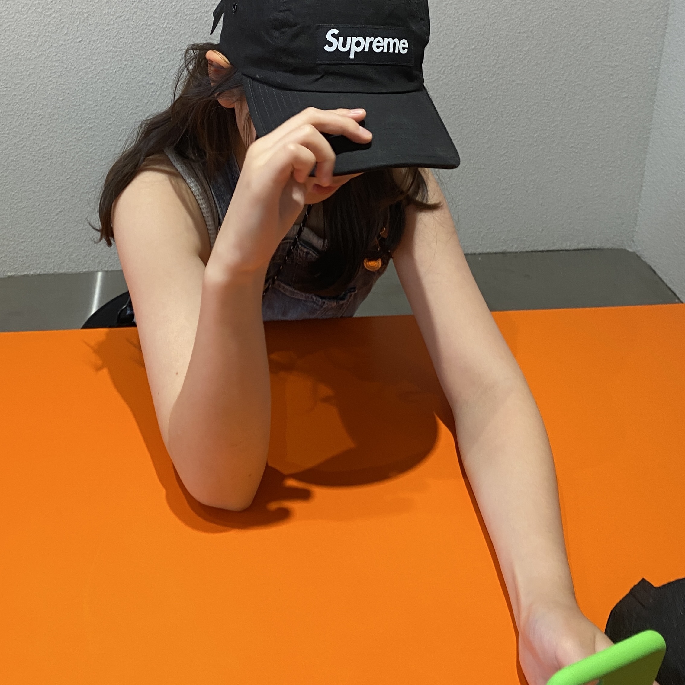 Supreme Waxed Cotton Camp Cap Black - 21FW 착용 스타일