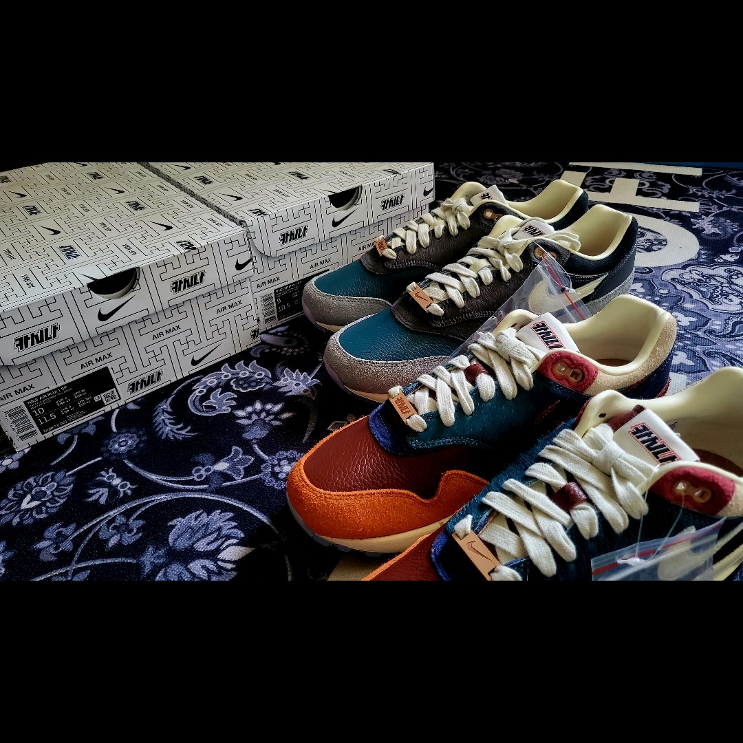 Nike x Kasina Air Max 1 SP Won-Ang Particle Grey, Nike x Kasina Air Max 1 SP Won-Ang Orange 착용 스타일 - 3