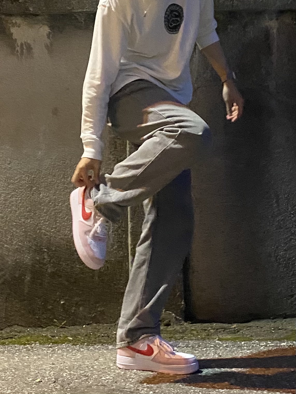 Nike Air Force 1 '07 QS Valentine's Day, Nike x Stussy Big Swoosh LS T-Shirt White - US/EU 착용 스타일