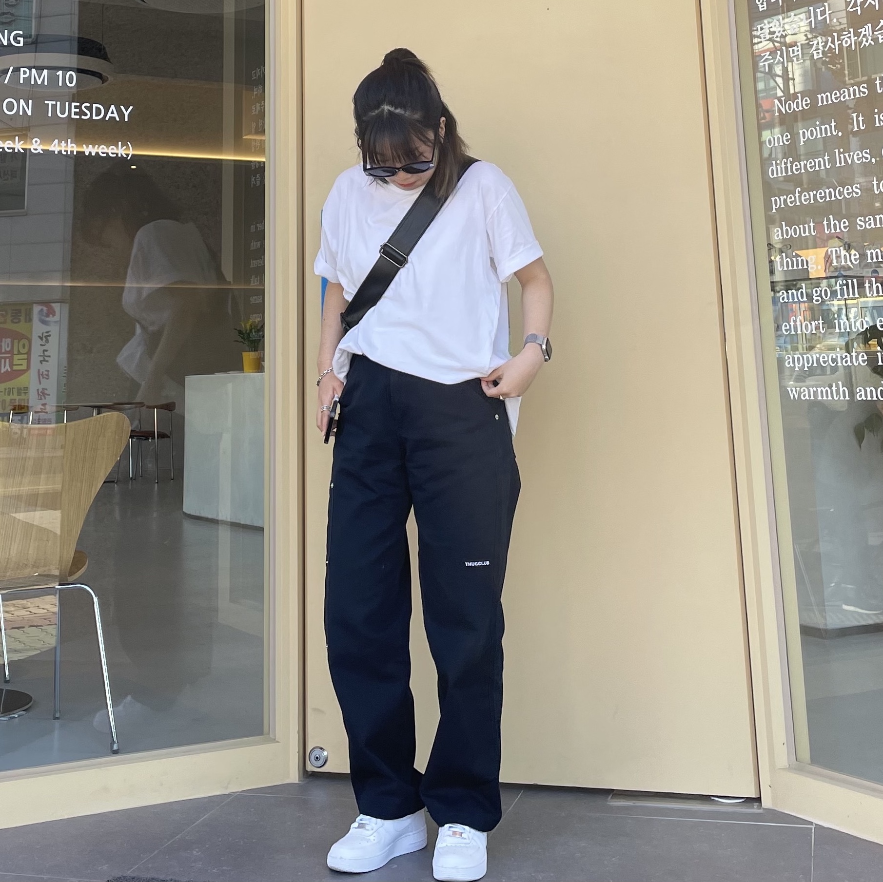 (W) Nike Air Force 1 '07 Low White 착용 스타일