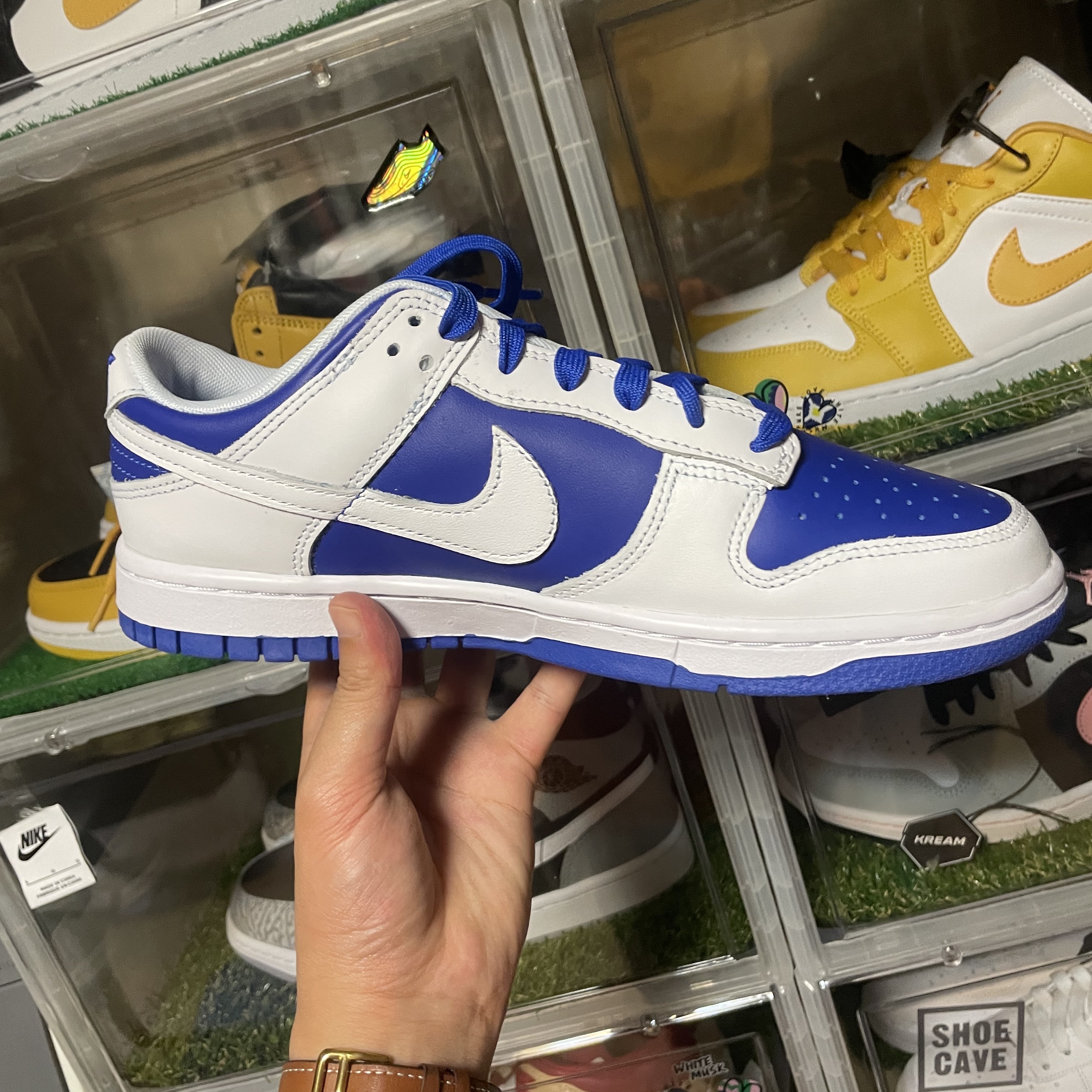 Nike Dunk Low Retro Racer Blue and White 착용 스타일 - 2