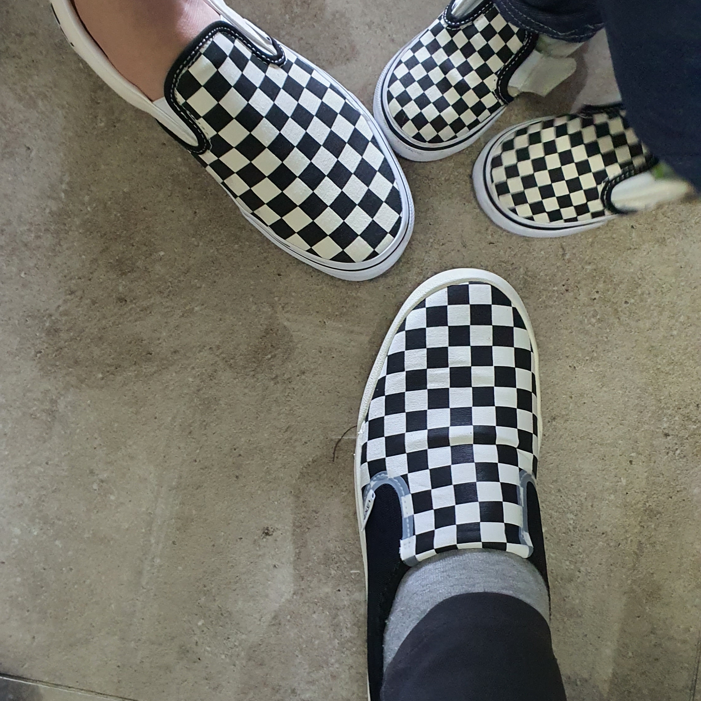 Vans Checkerboard Comfycush One Black, Vans Slip-On Checkerboard 착용 스타일