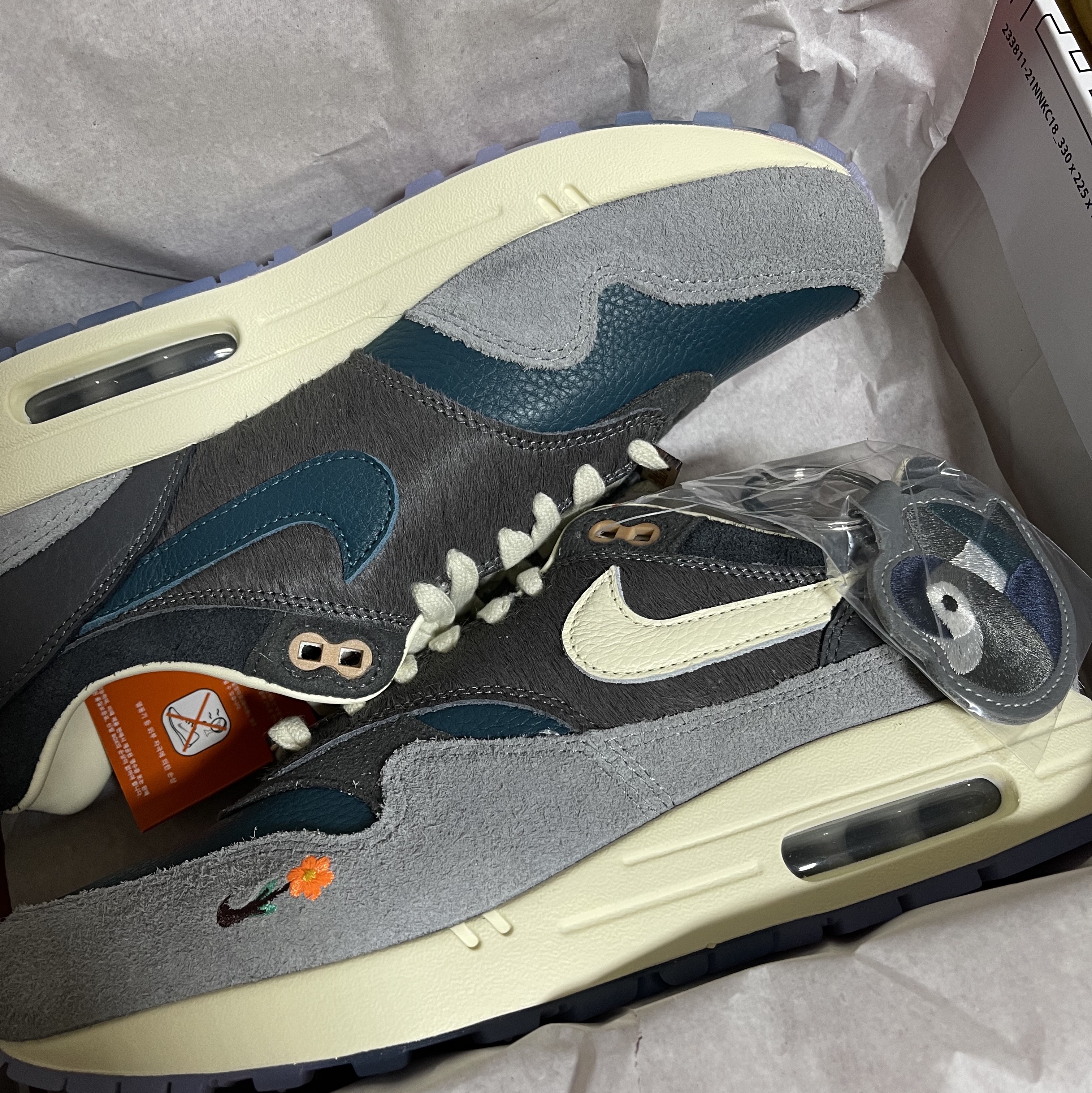 Nike x Kasina Air Max 1 SP Won-Ang Particle Grey 착용 스타일
