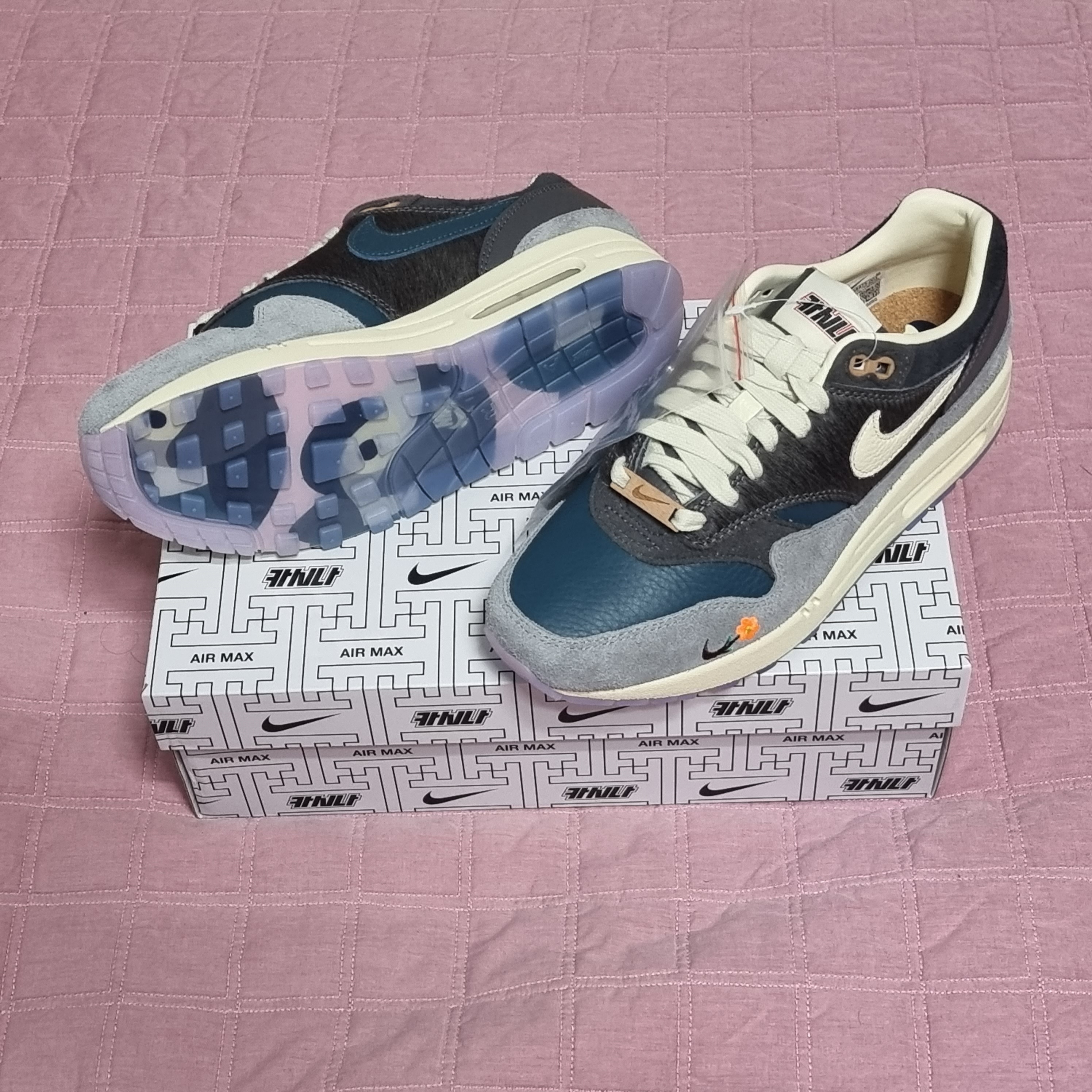 Nike x Kasina Air Max 1 SP Won-Ang Particle Grey 착용 스타일