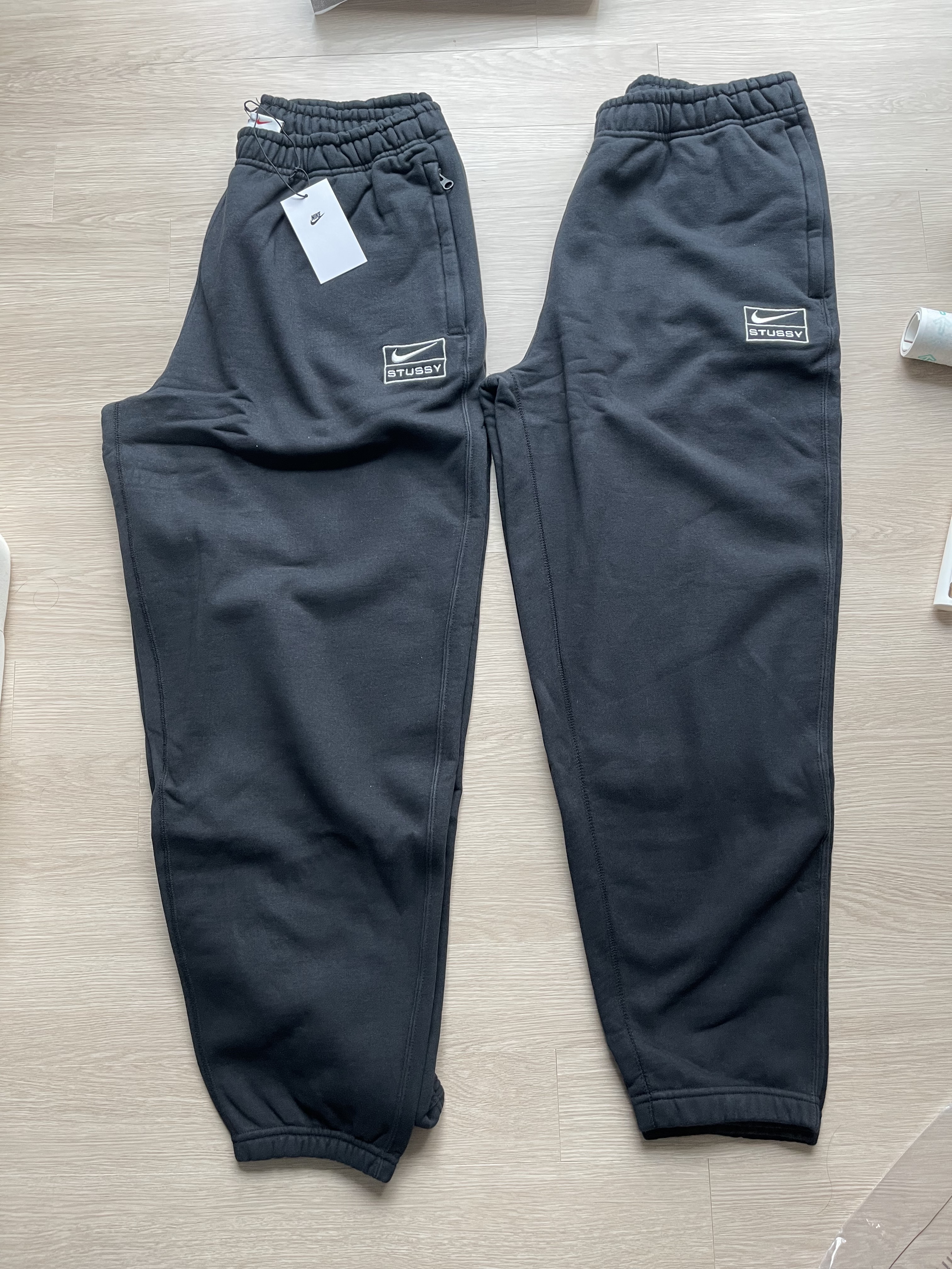 Nike x Stussy NRG RA Washed Fleece Pants Black (DN4030-010) 착용 스타일 - 1