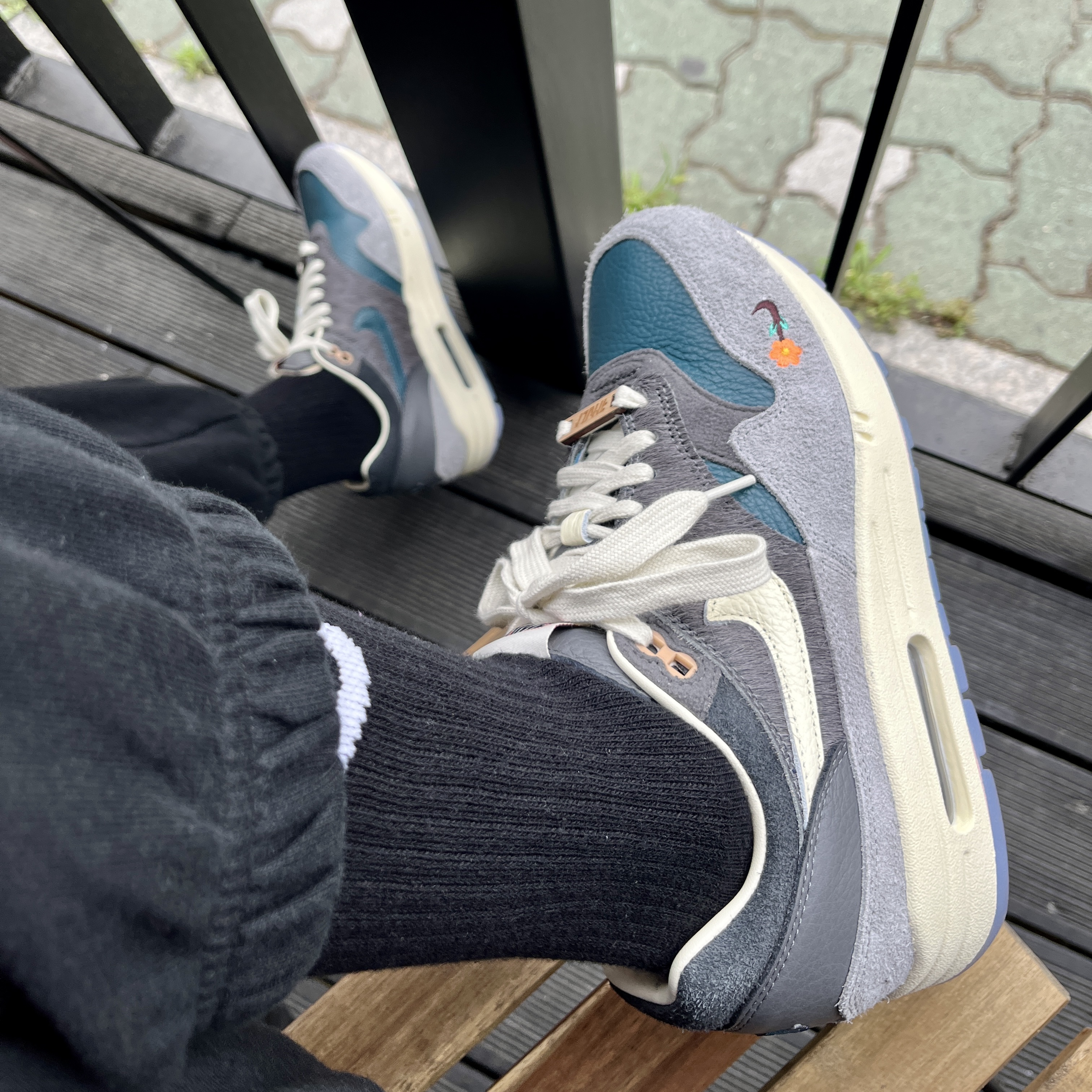 Nike x Kasina Air Max 1 SP Won-Ang Particle Grey 착용 스타일