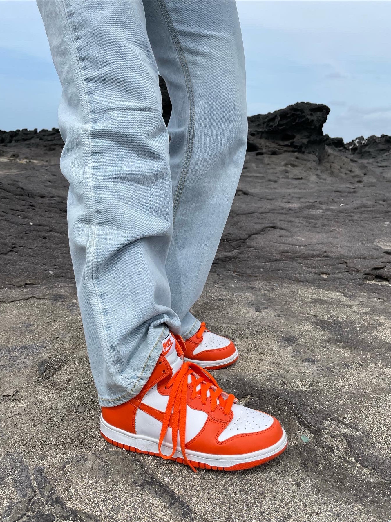 Nike Dunk High Retro Orange Blaze, (W) Nike Dunk High Orange Blaze 착용 스타일 - 5