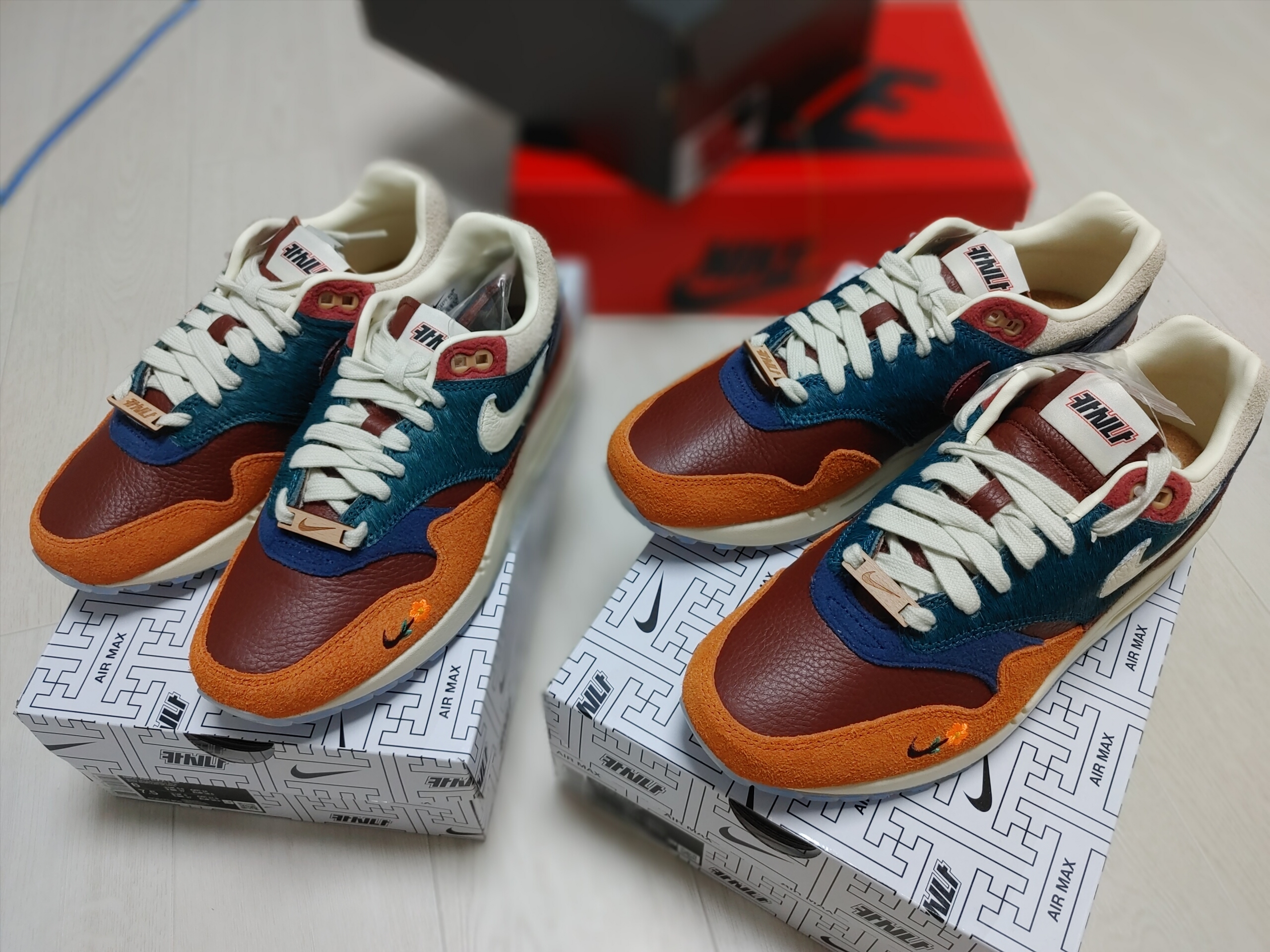 Nike x Kasina Air Max 1 SP Won-Ang Orange 착용 스타일 - 1