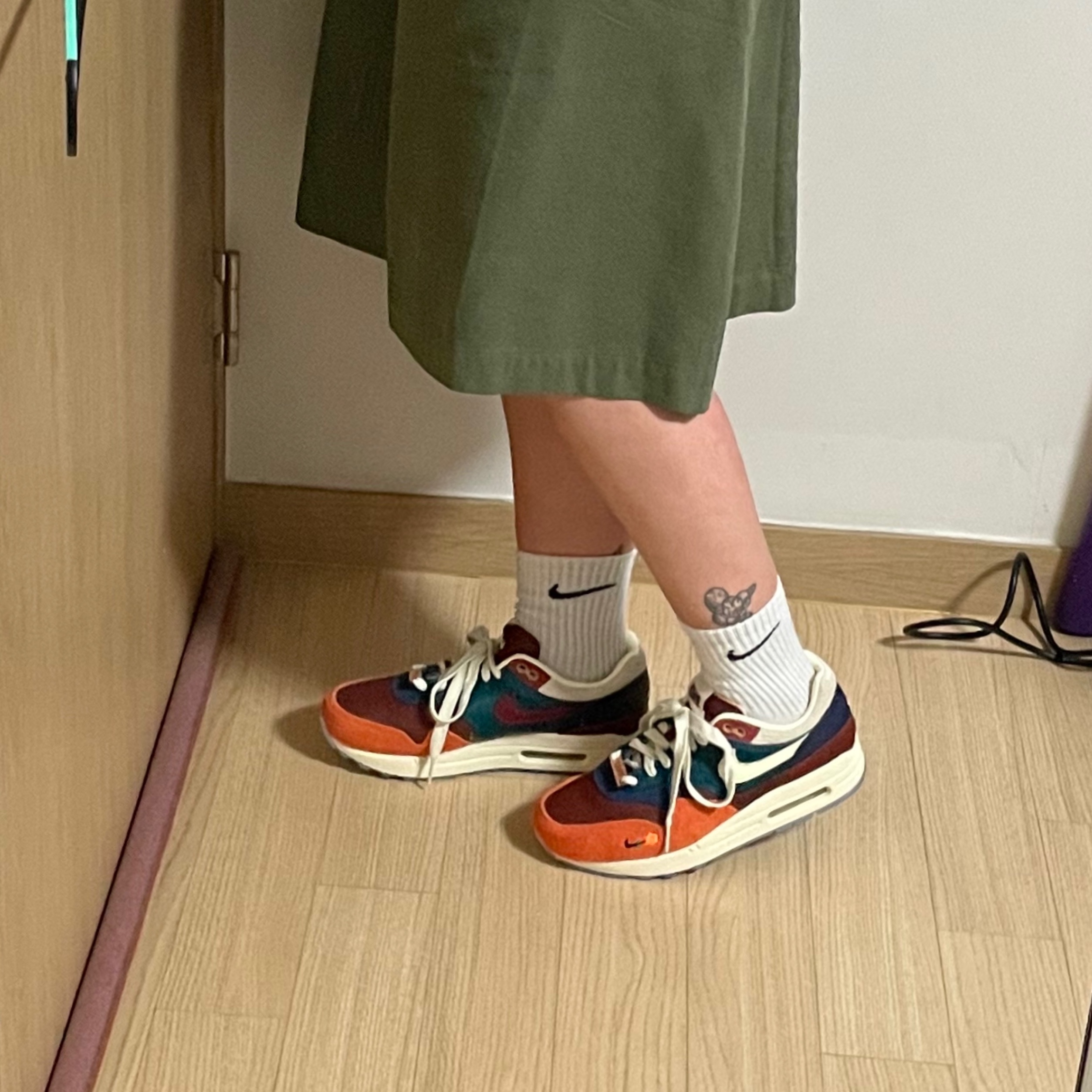 Nike x Kasina Air Max 1 SP Won-Ang Orange 착용 스타일