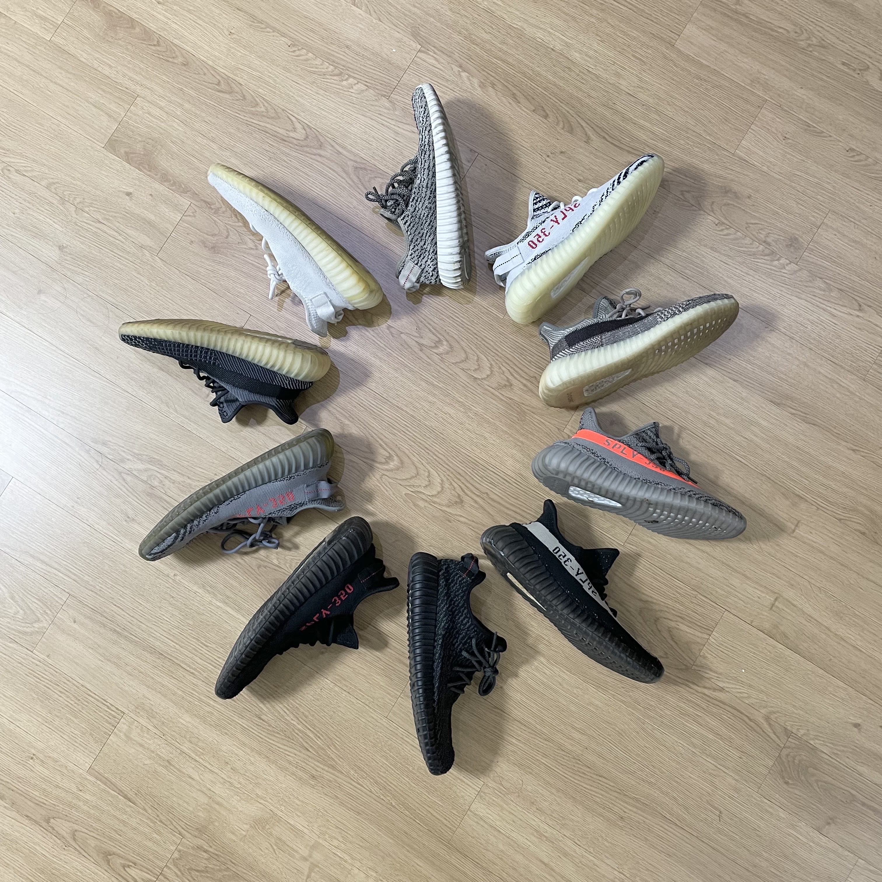 Adidas Yeezy Boost 350 Turtledove 2015, Adidas Yeezy Boost 350 V2 Zebra 2017/2019/2020 착용 스타일