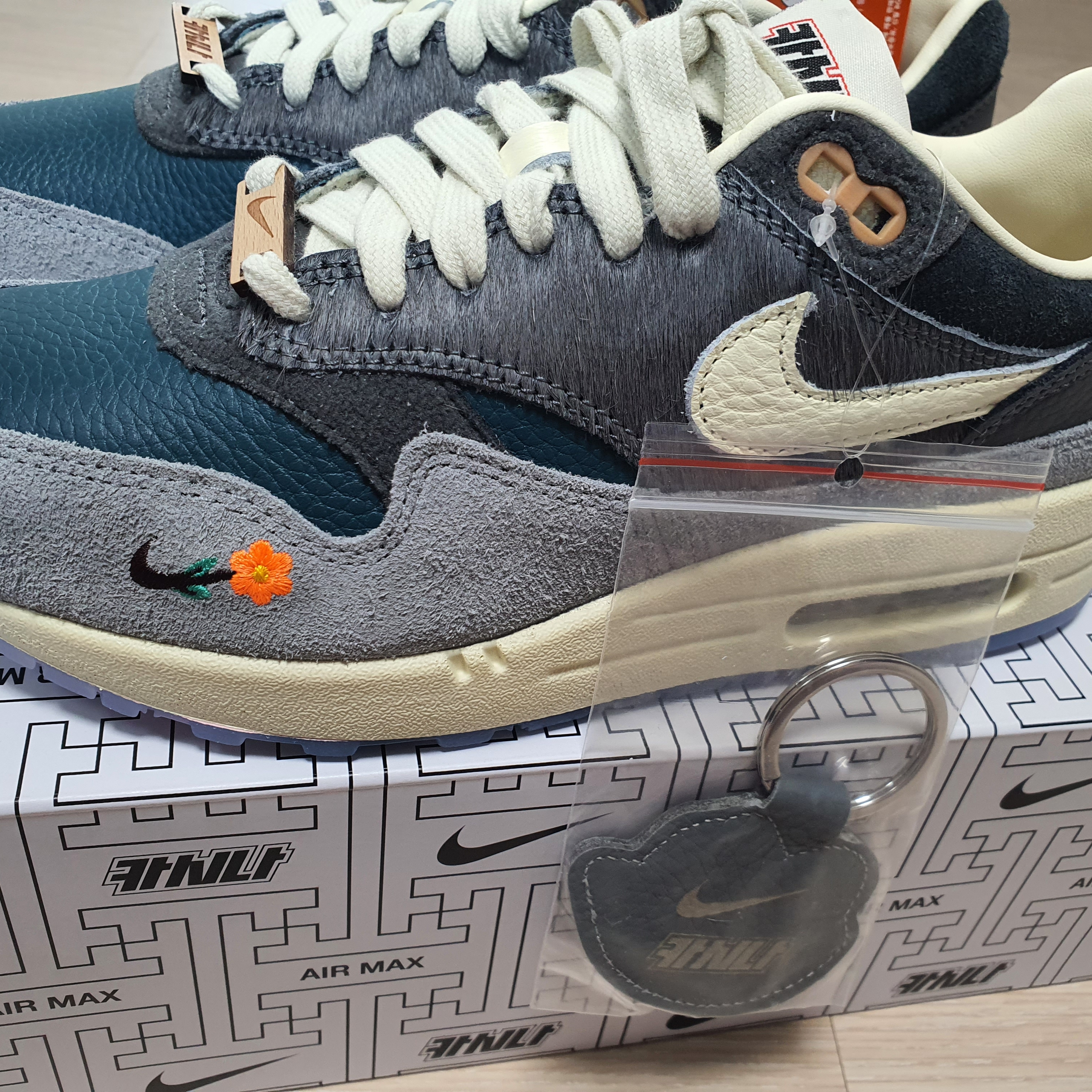 Nike x Kasina Air Max 1 SP Won-Ang Particle Grey 착용 스타일 - 4