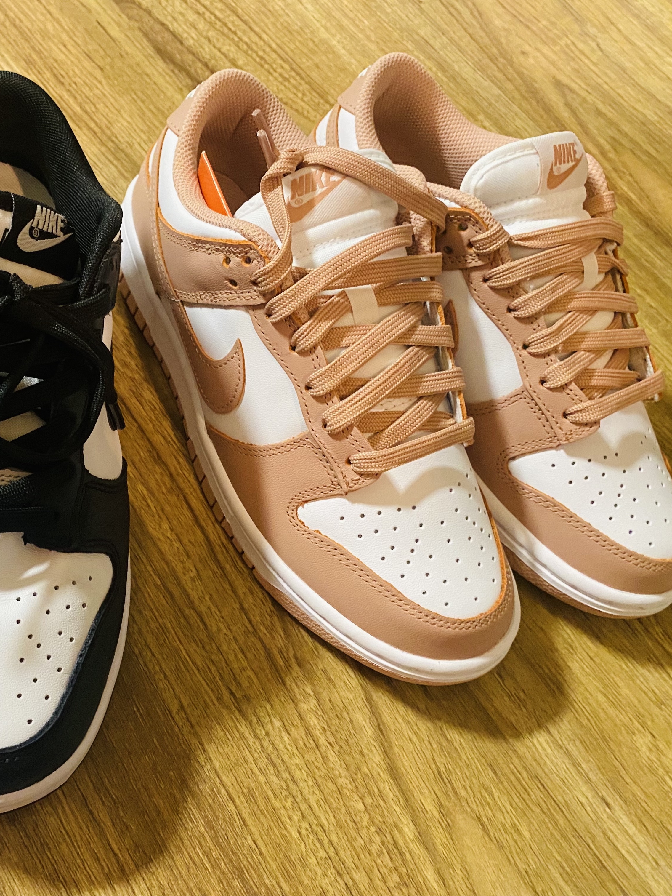 Nike Dunk Low Retro Black, (W) Nike Dunk Low Rose Whisper 착용 스타일