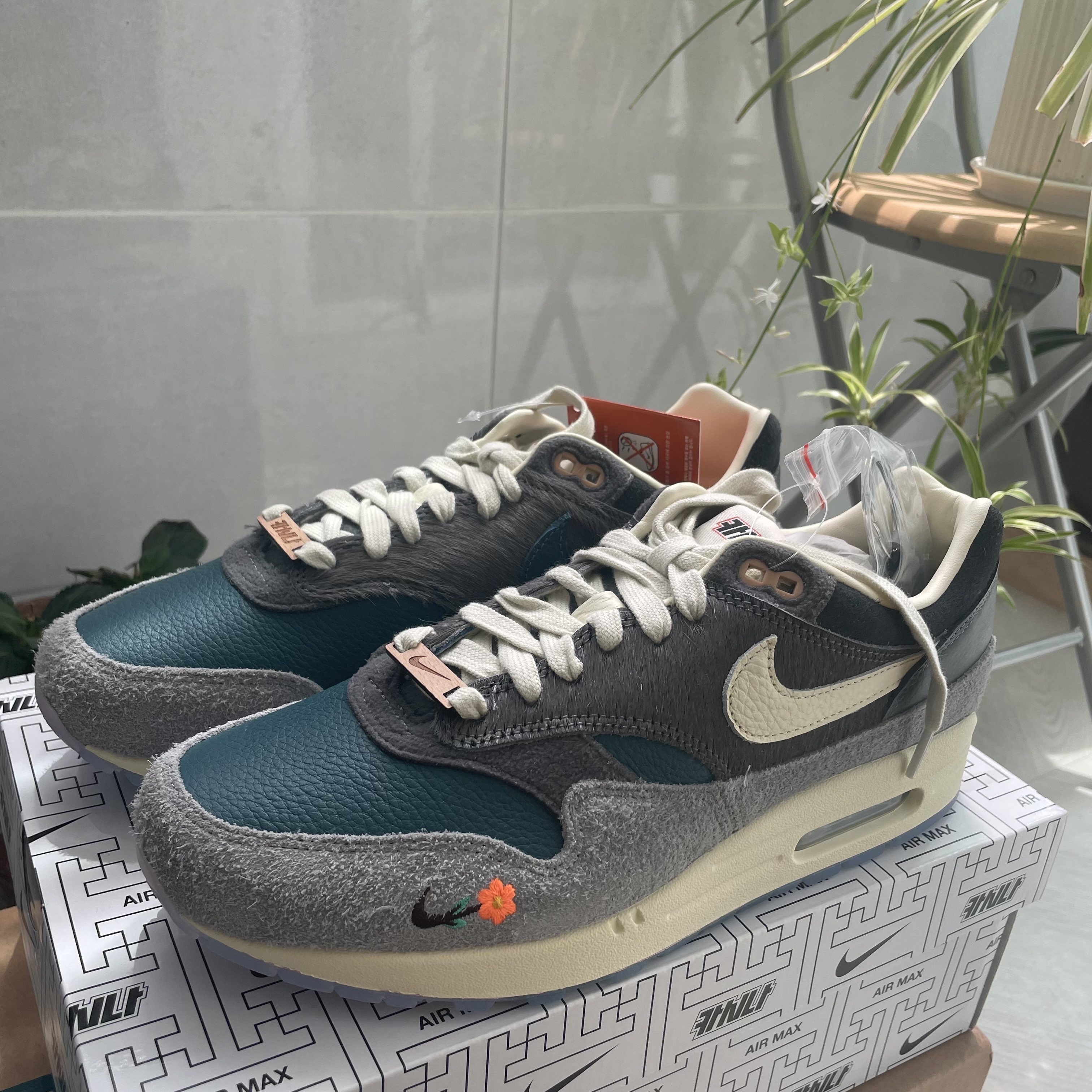 Nike x Kasina Air Max 1 SP Won-Ang Particle Grey 착용 스타일 - 2