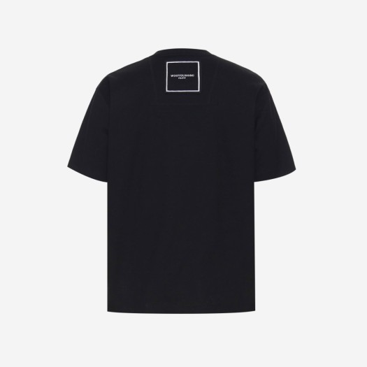Wooyoungmi Square Label T-Shirt Black - 22FW