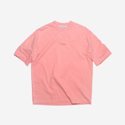 아크네 스튜디오 로고 티셔츠 핑크 - 22SS