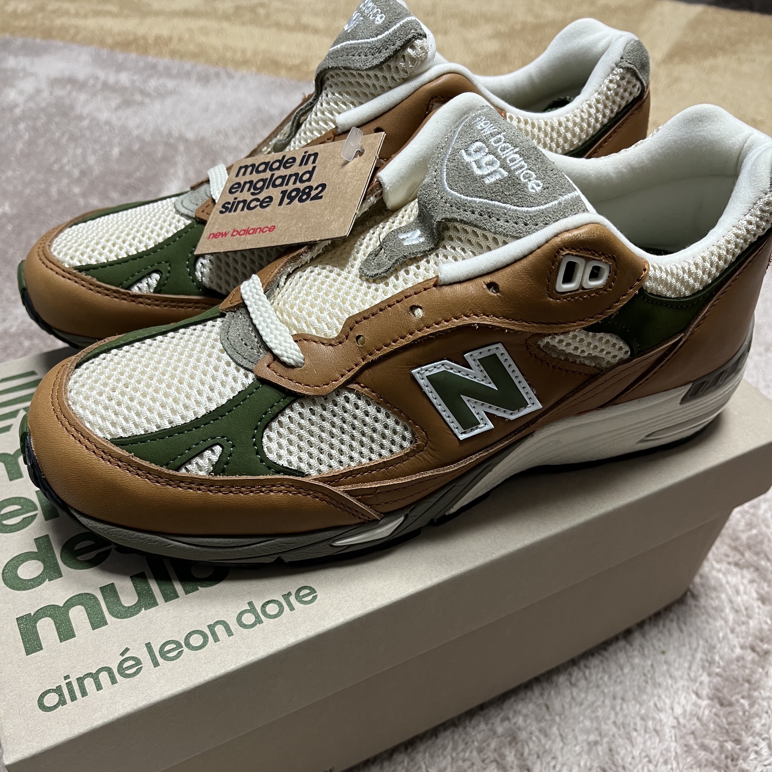 New Balance x Aime Leon Dore 991 Made in UK Tan 착용 스타일