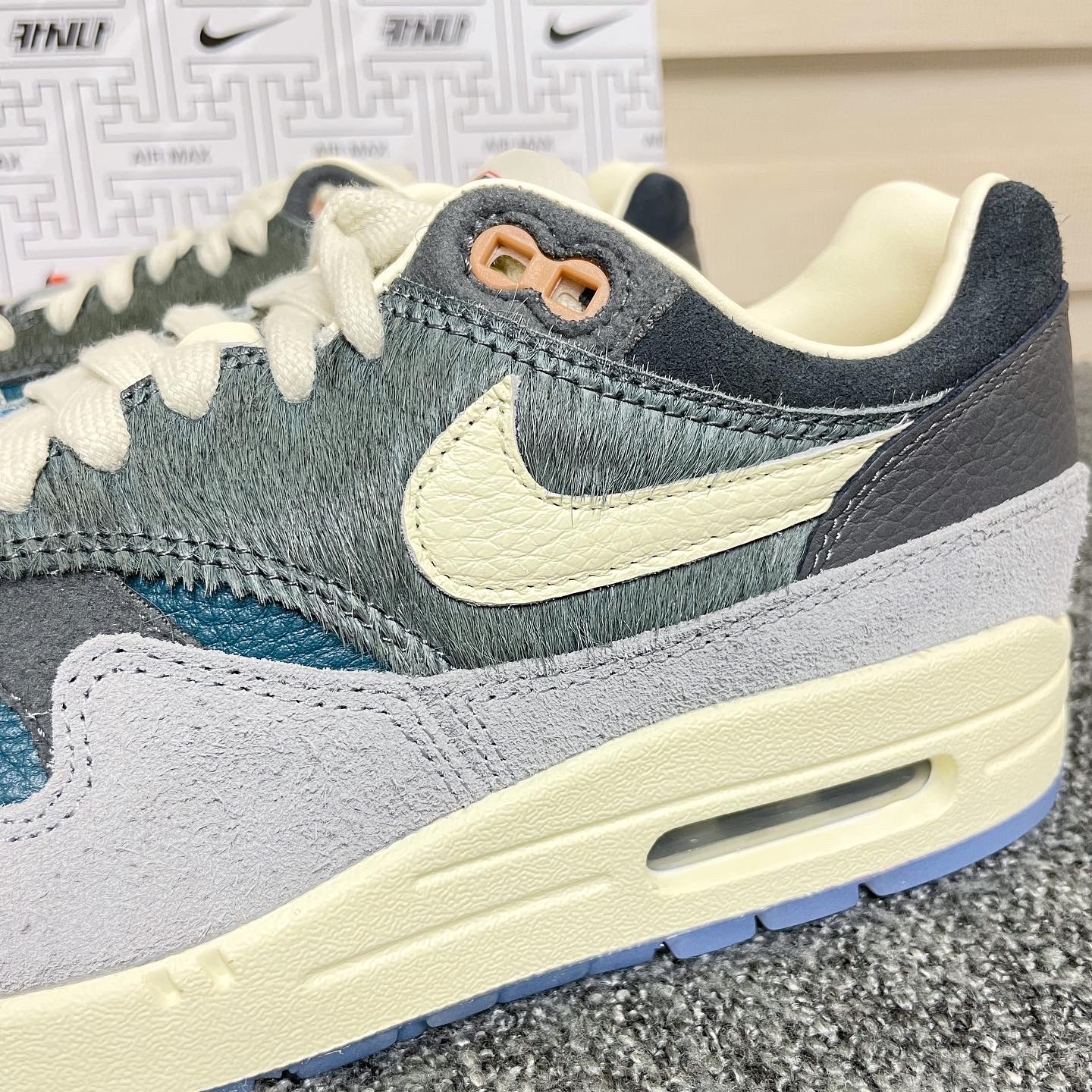 Nike x Kasina Air Max 1 SP Won-Ang Particle Grey 착용 스타일 - 2