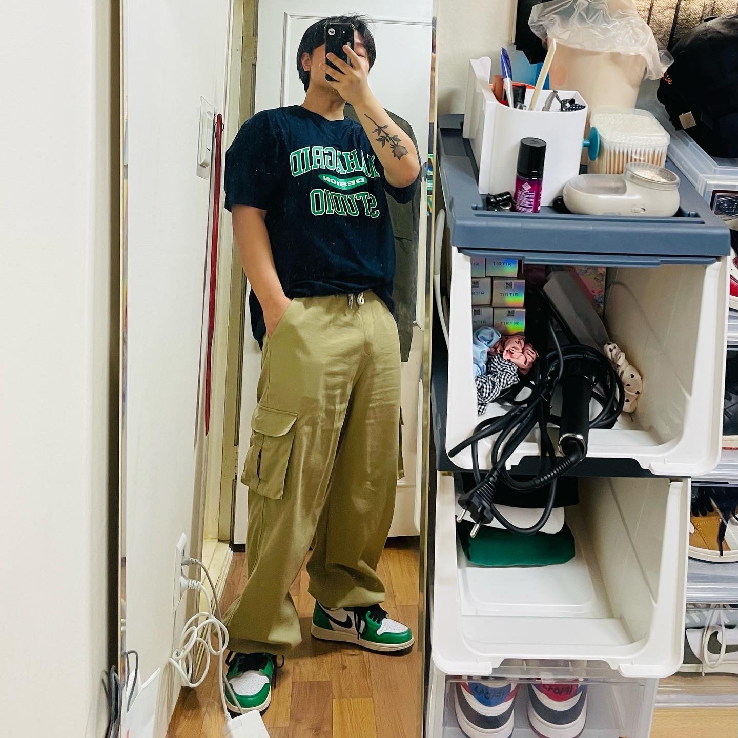 (W) Jordan 1 Retro High OG Lucky Green 착용 스타일