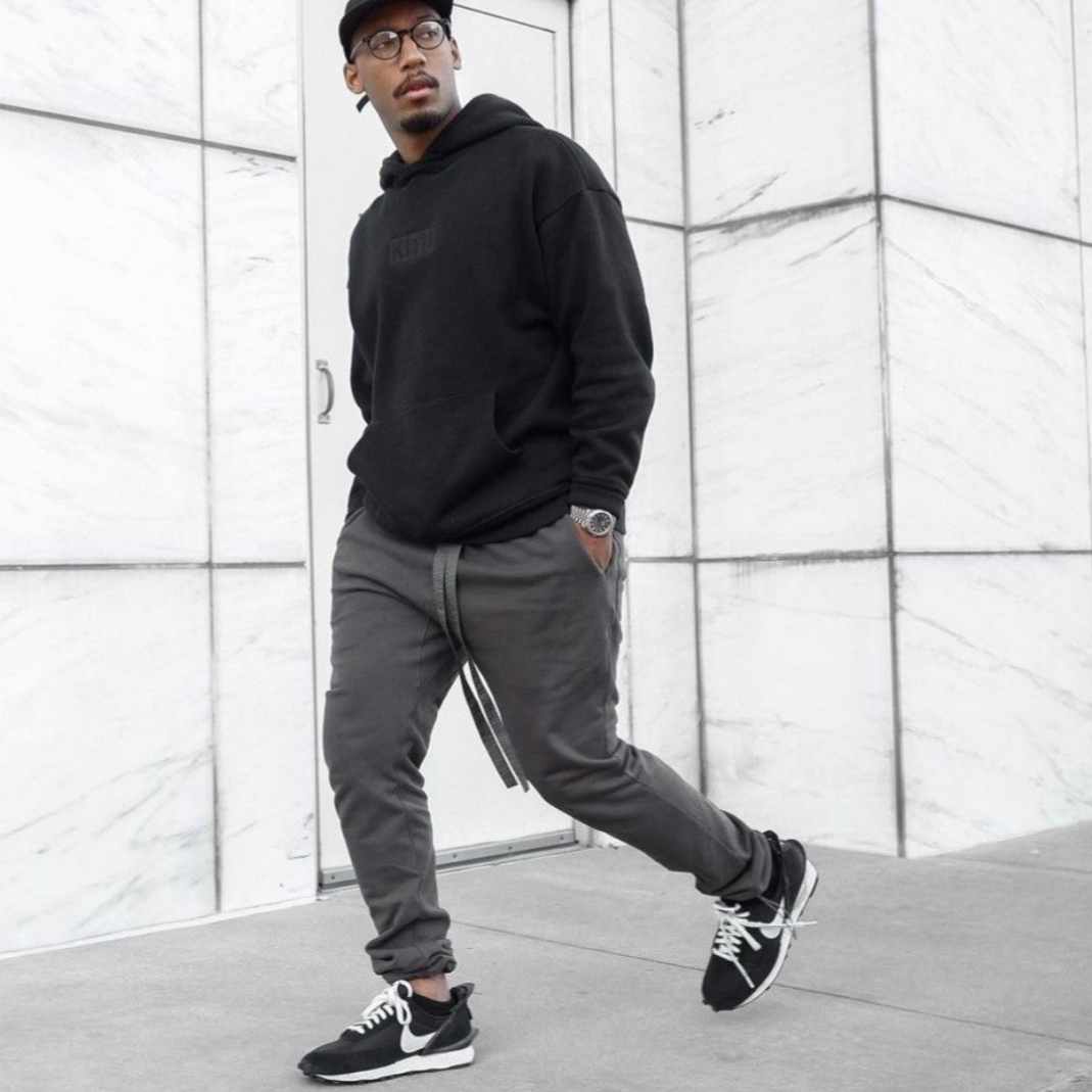 (W) Nike Daybreak Black White 착용 스타일