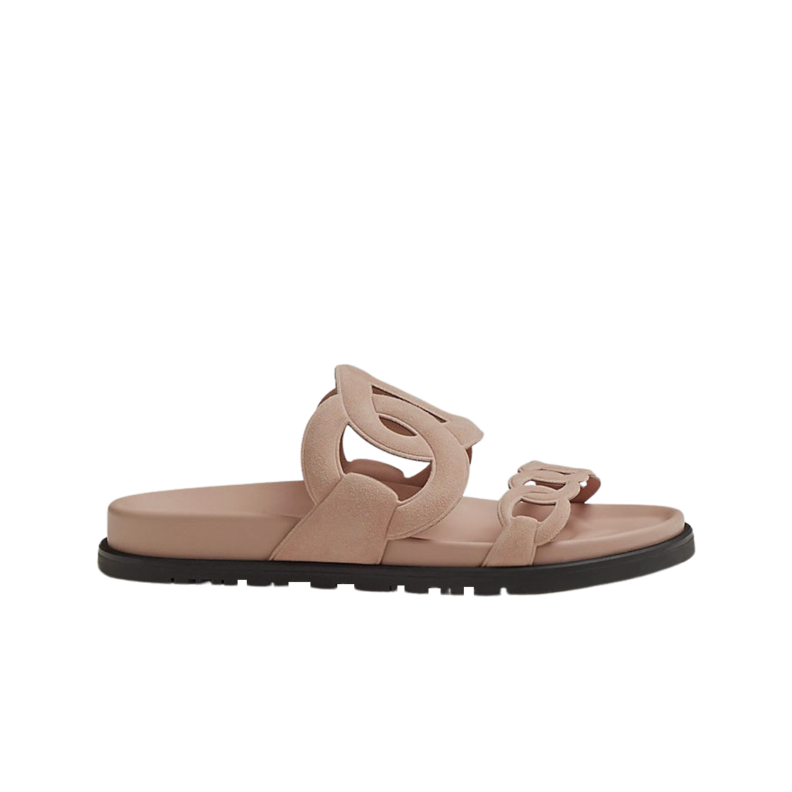 (W) 에르메스 엑스트라 샌들 스웨이드 고트스킨 & 로즈 오팔린((W) Hermes Extra Sandal Suede Goatskin & Rose Opaline) - 1