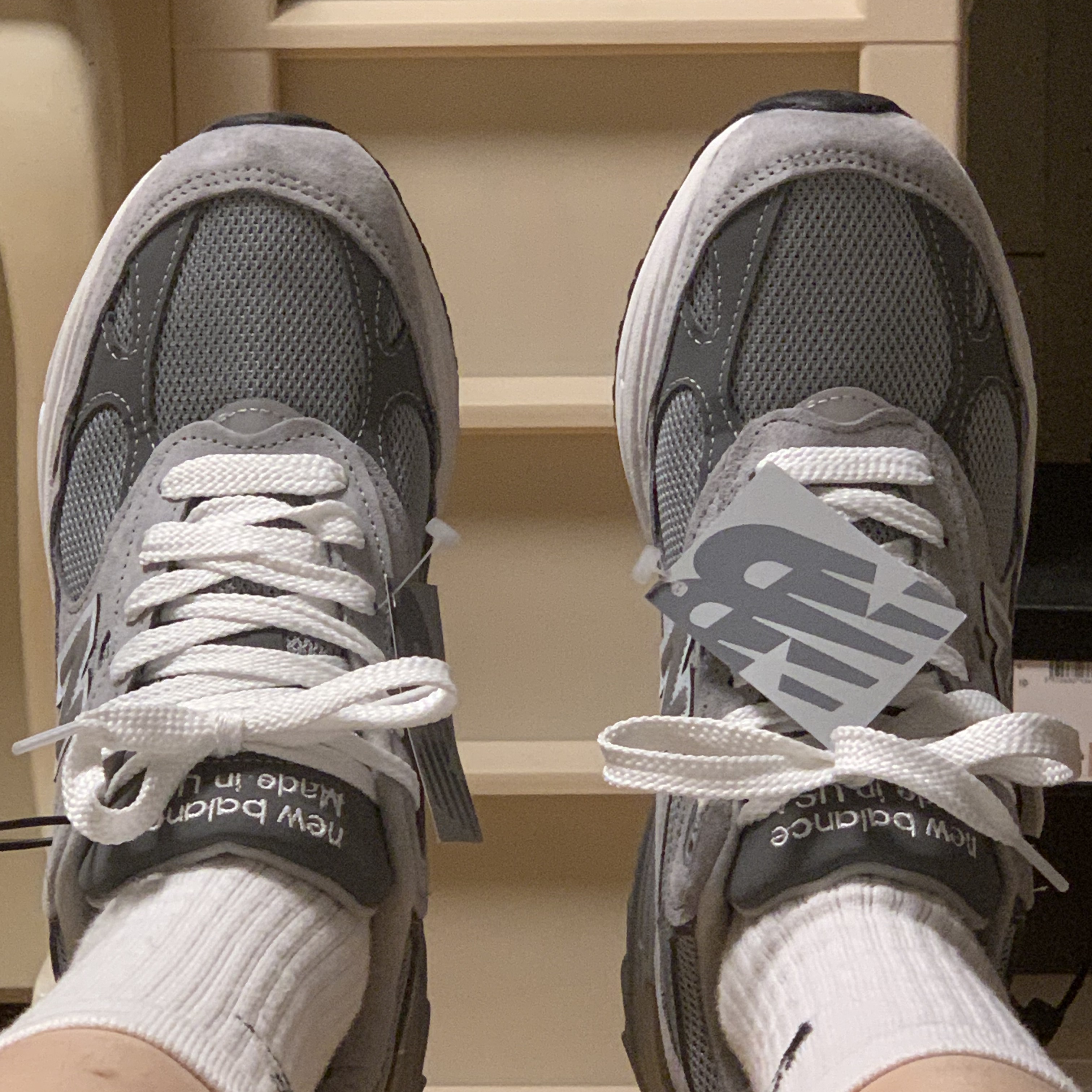 New Balance 993 Made in USA Grey - D Standard, (W) New Balance 993 Made in USA Grey - B Standard 착용 스타일 - 1