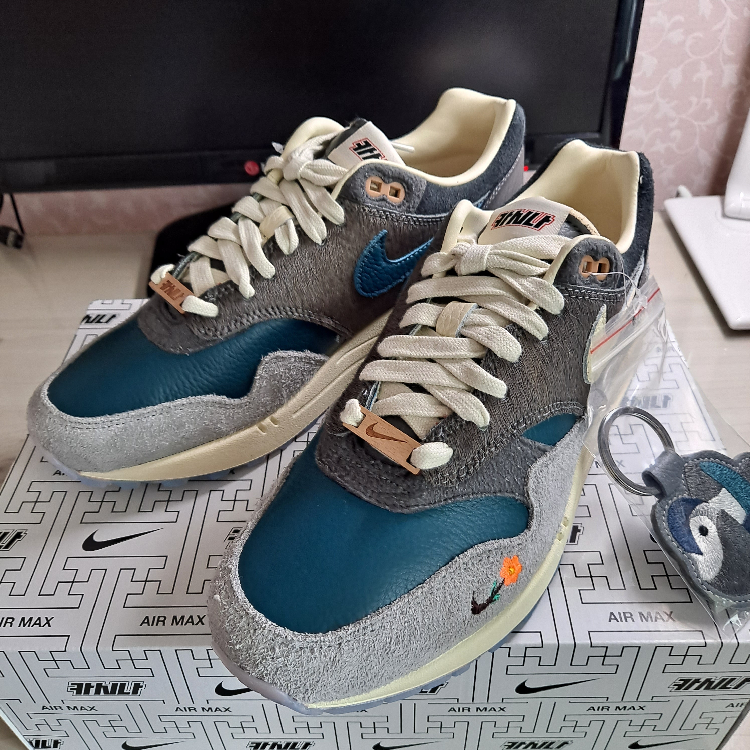 Nike x Kasina Air Max 1 SP Won-Ang Particle Grey 착용 스타일 - 2