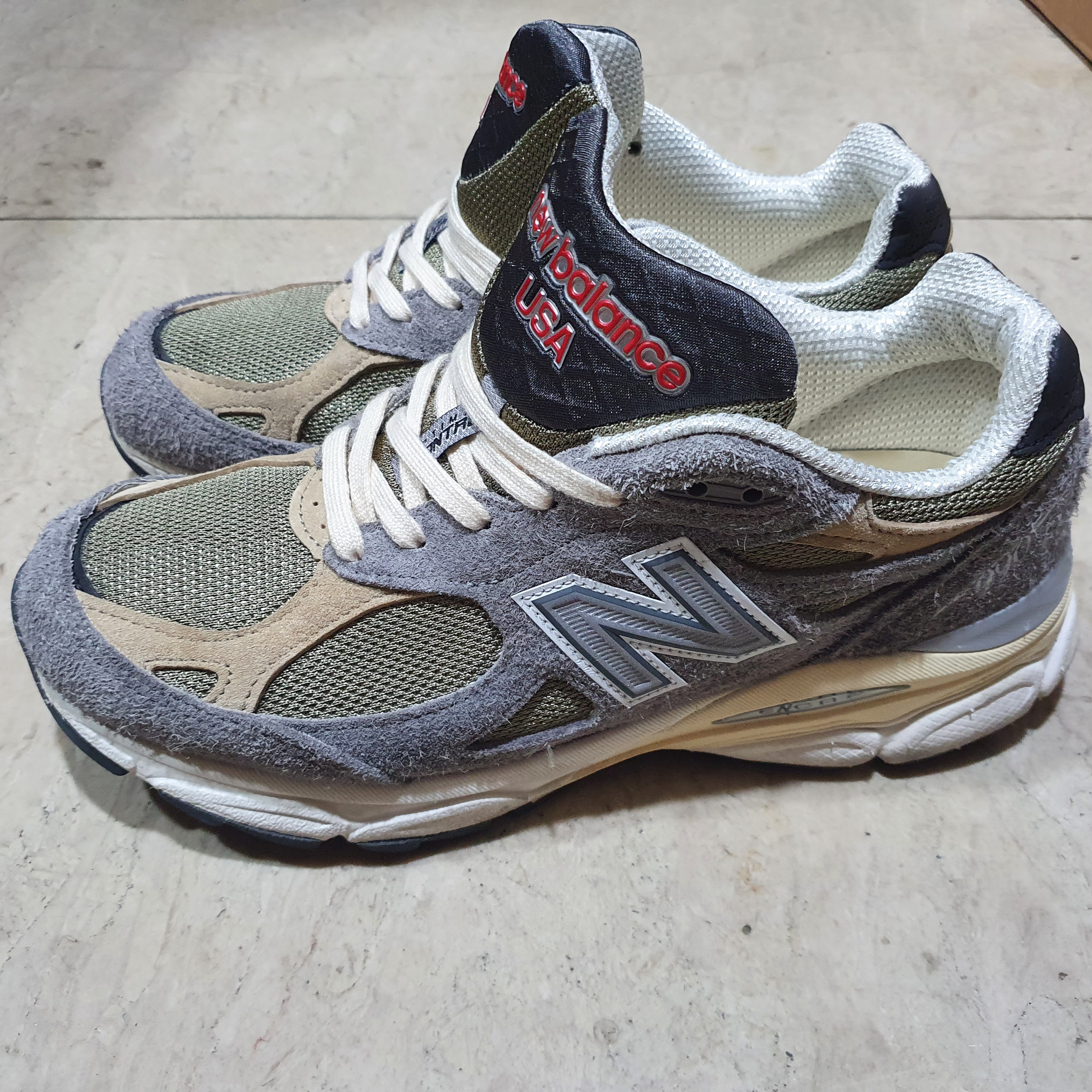 New Balance 990v3 Made in USA Marblehead Incense 착용 스타일